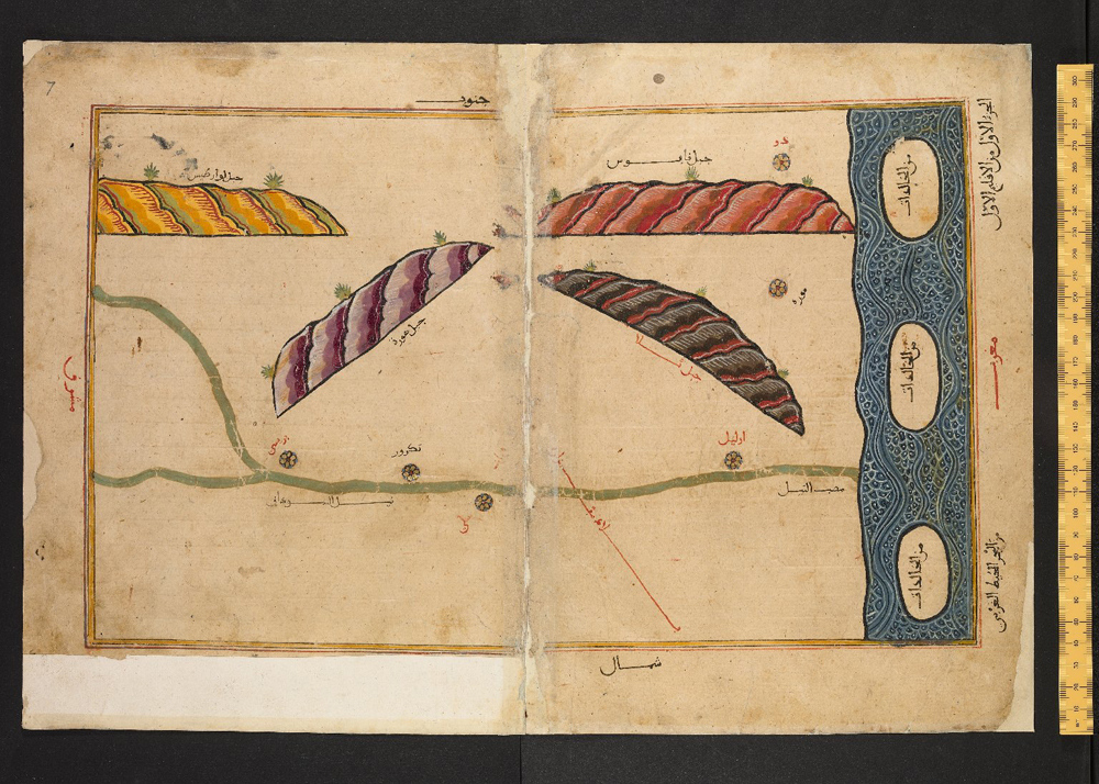 Nubia, sectional map from MS. Greaves 42