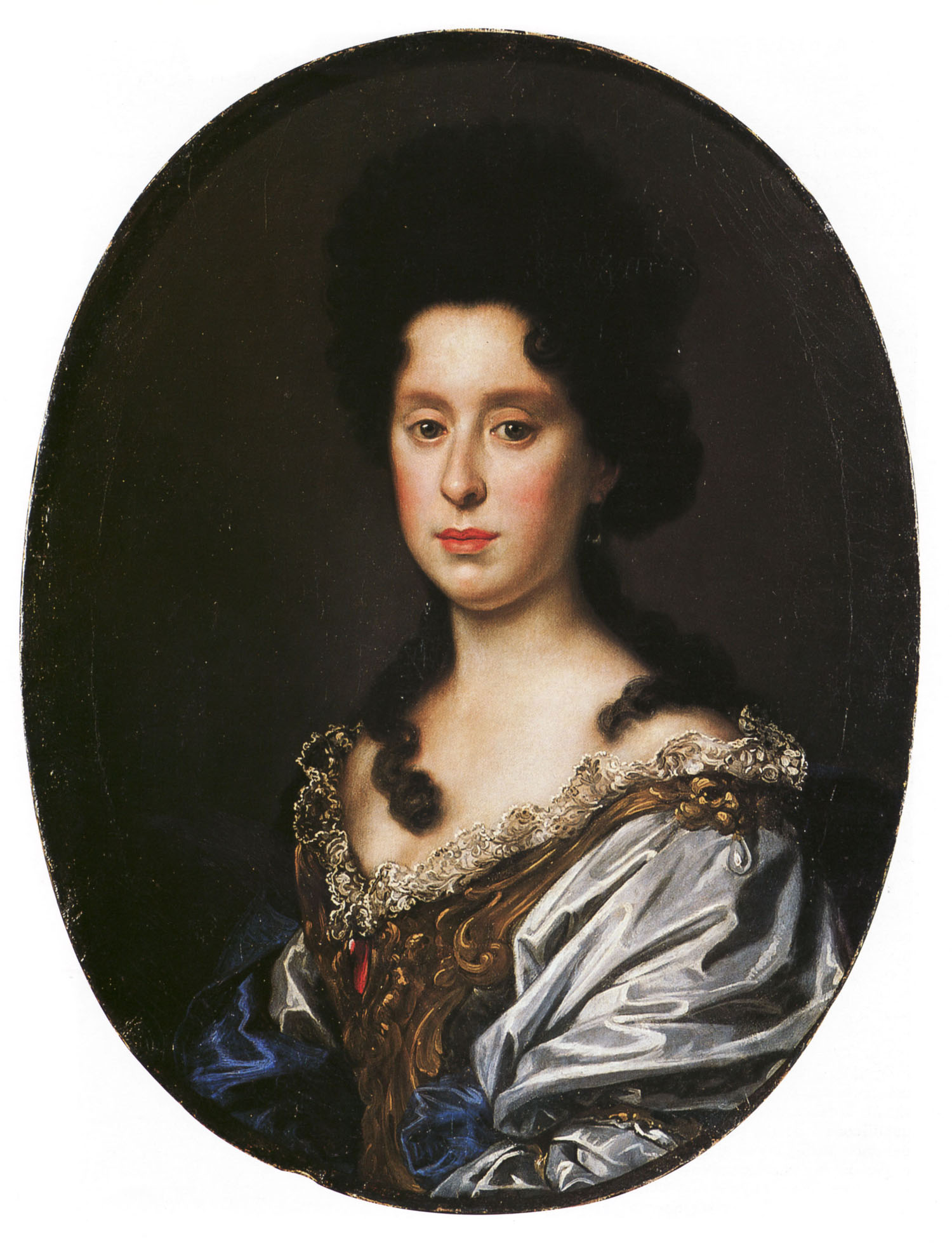 Antonio Franchi, Portrait of Anna Maria Luisa de' Medici, about 1690-91. As the last of the line she signed the family pact of 1737 that left the Medici collections to the Tuscan state on condition that nothing leave Florence.
