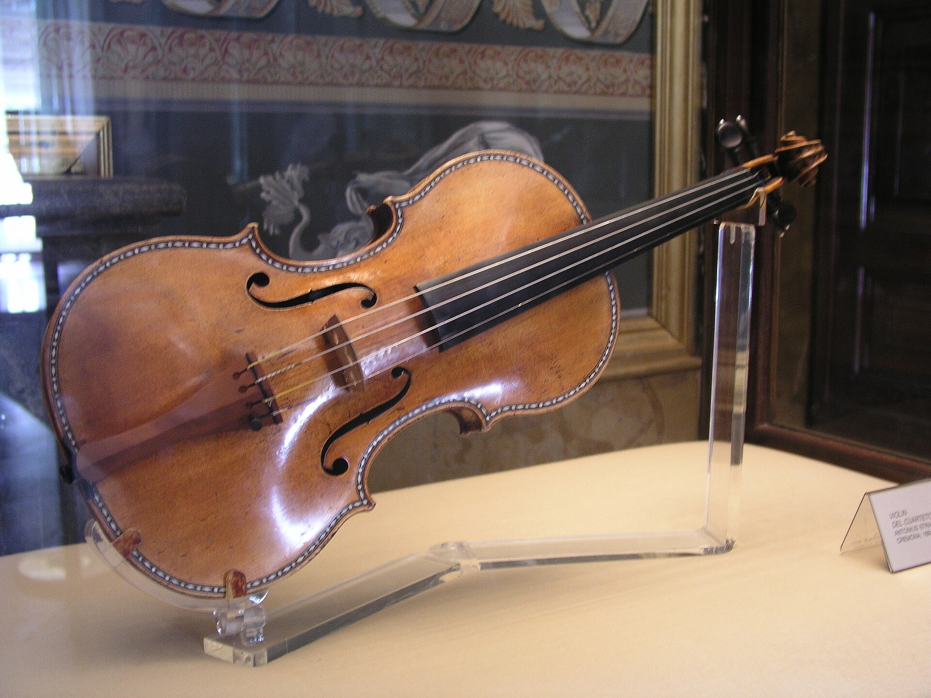 A violin of the Stradivarius Palatinos quartet