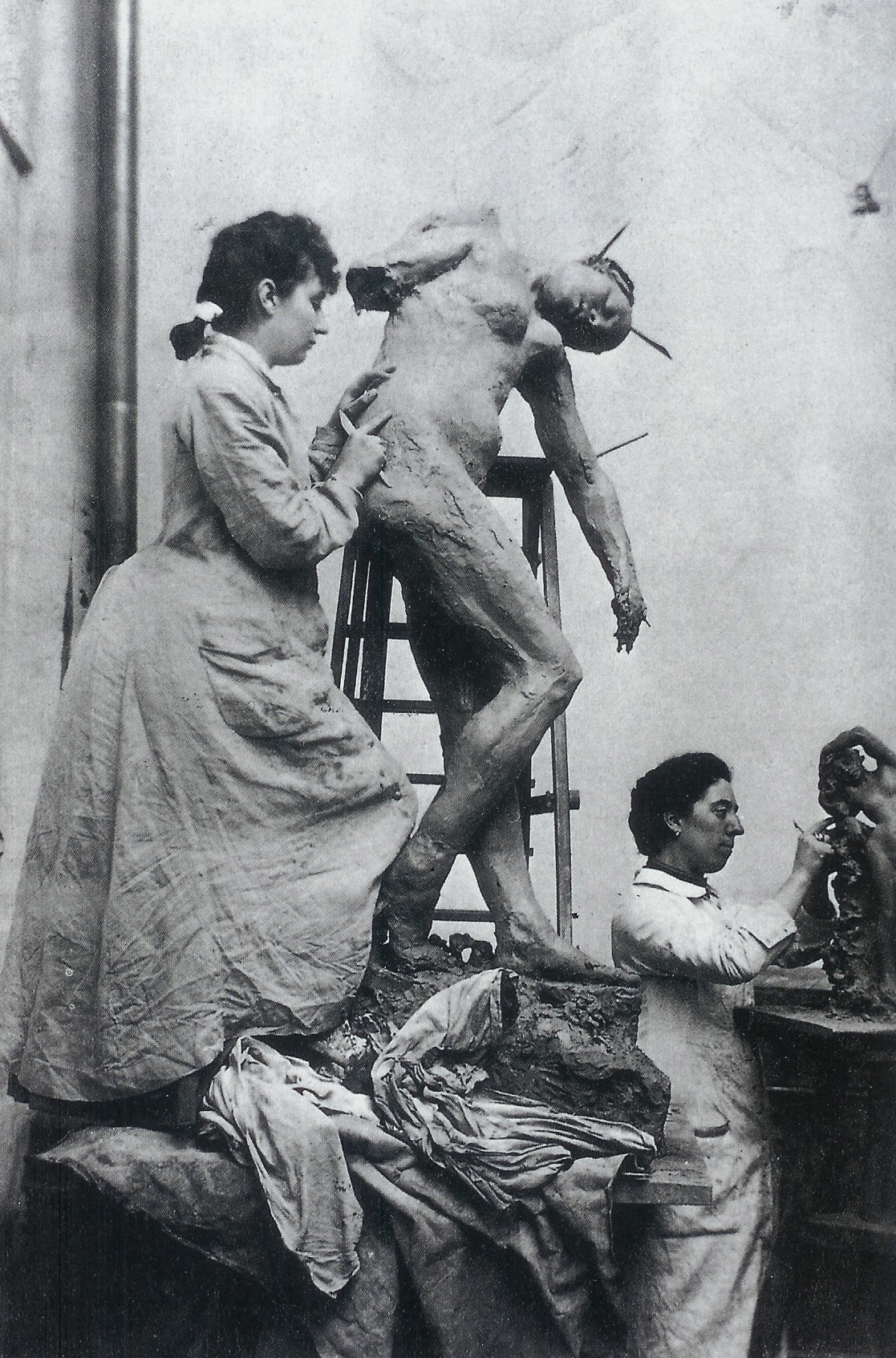 Camille Claudel and Jessie Lipscomb in the studio