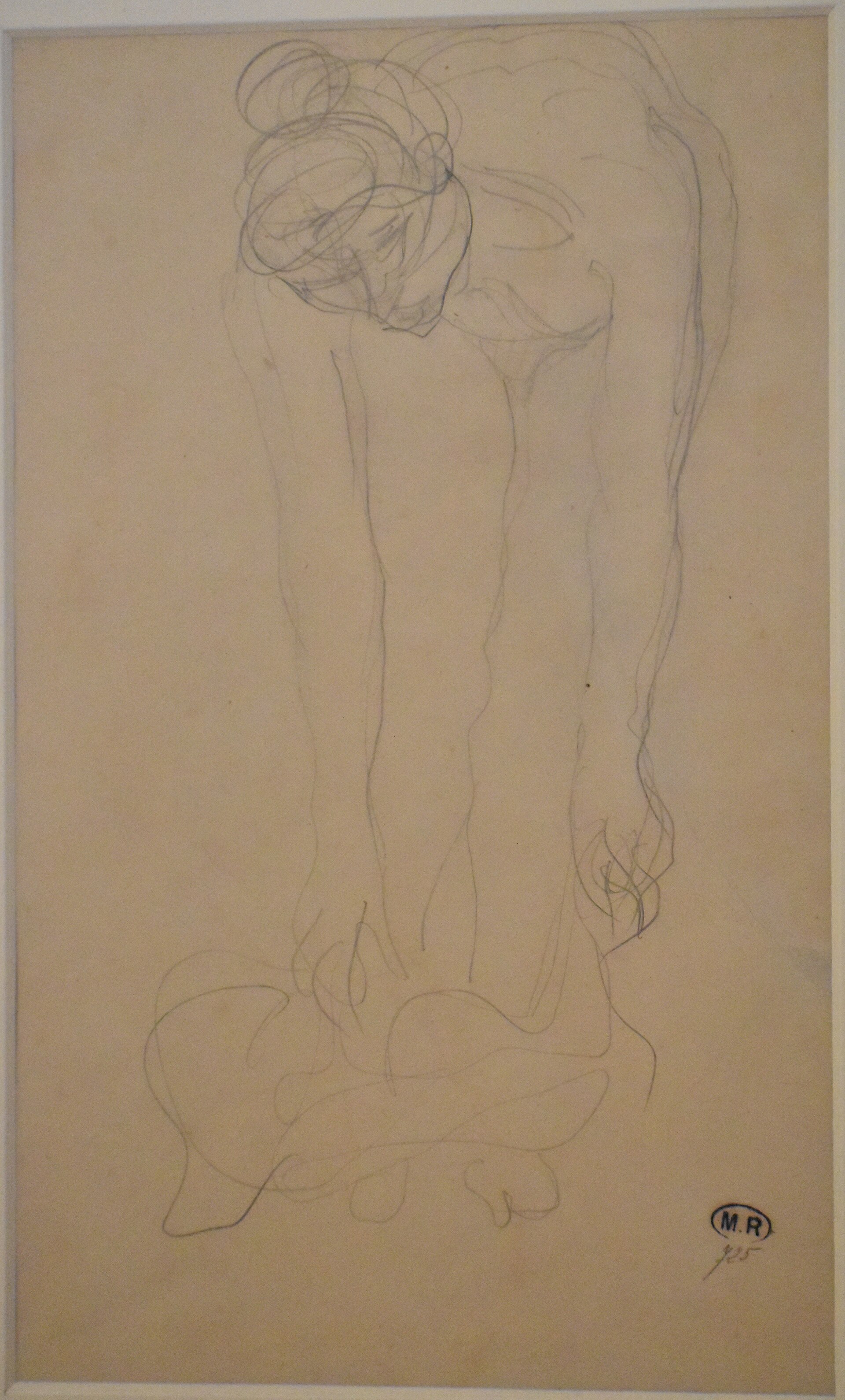 A drawing, on vellum paper