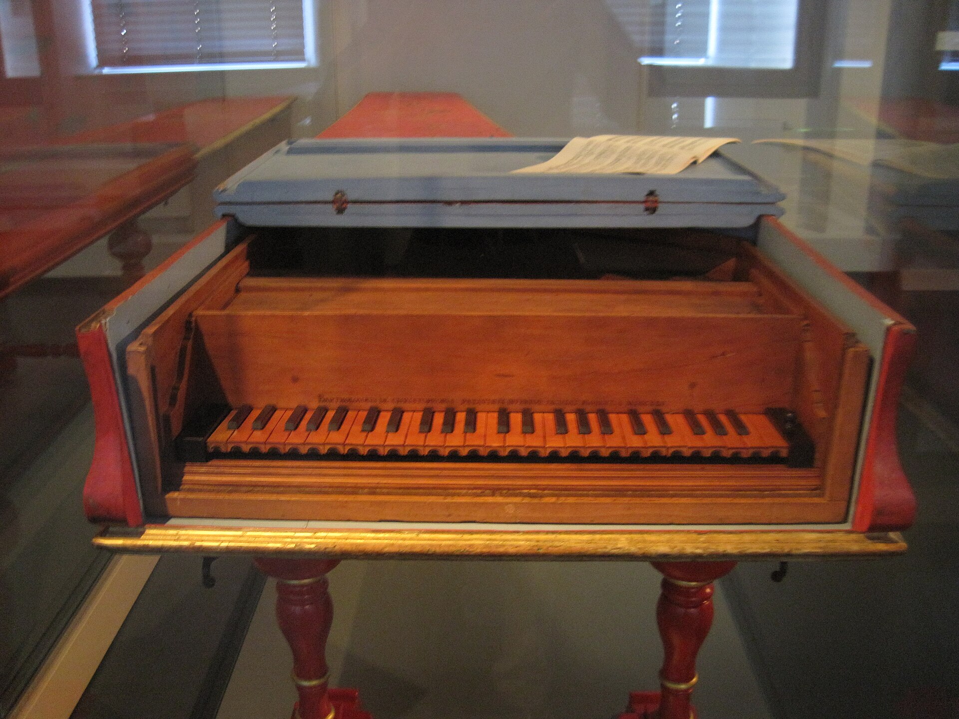 Grand piano, 1726, Leipzig, keyboard view