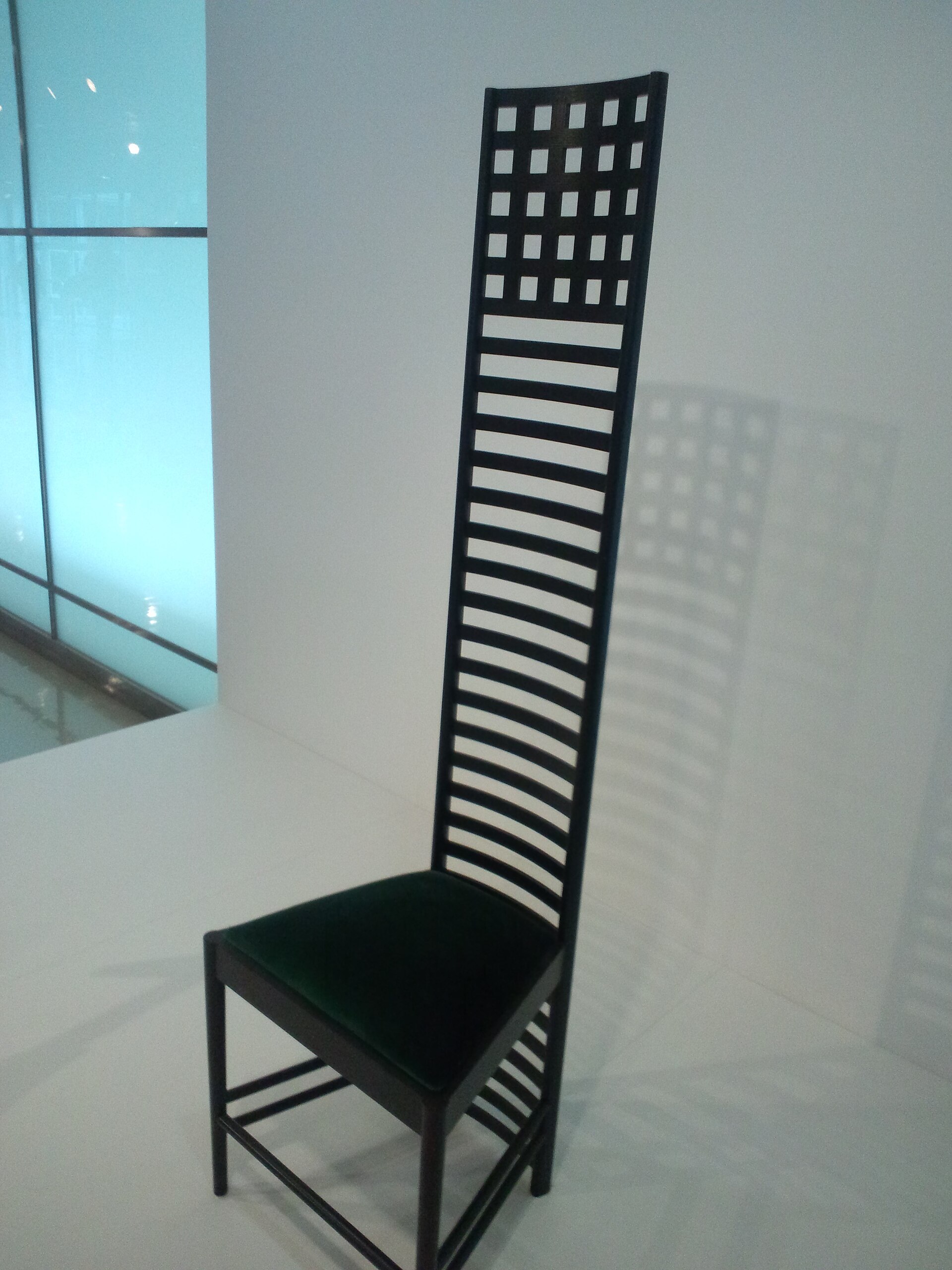 Reproduction ladder-back chair, National Museum of Ethnology, Osaka