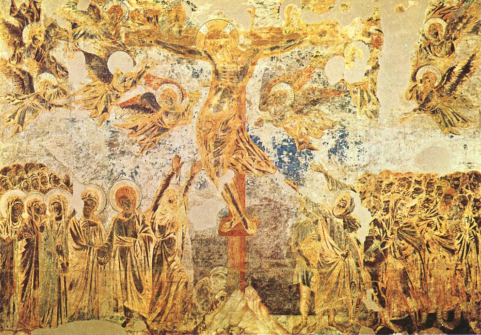 Crucifixion, left transept, Upper Church, Assisi