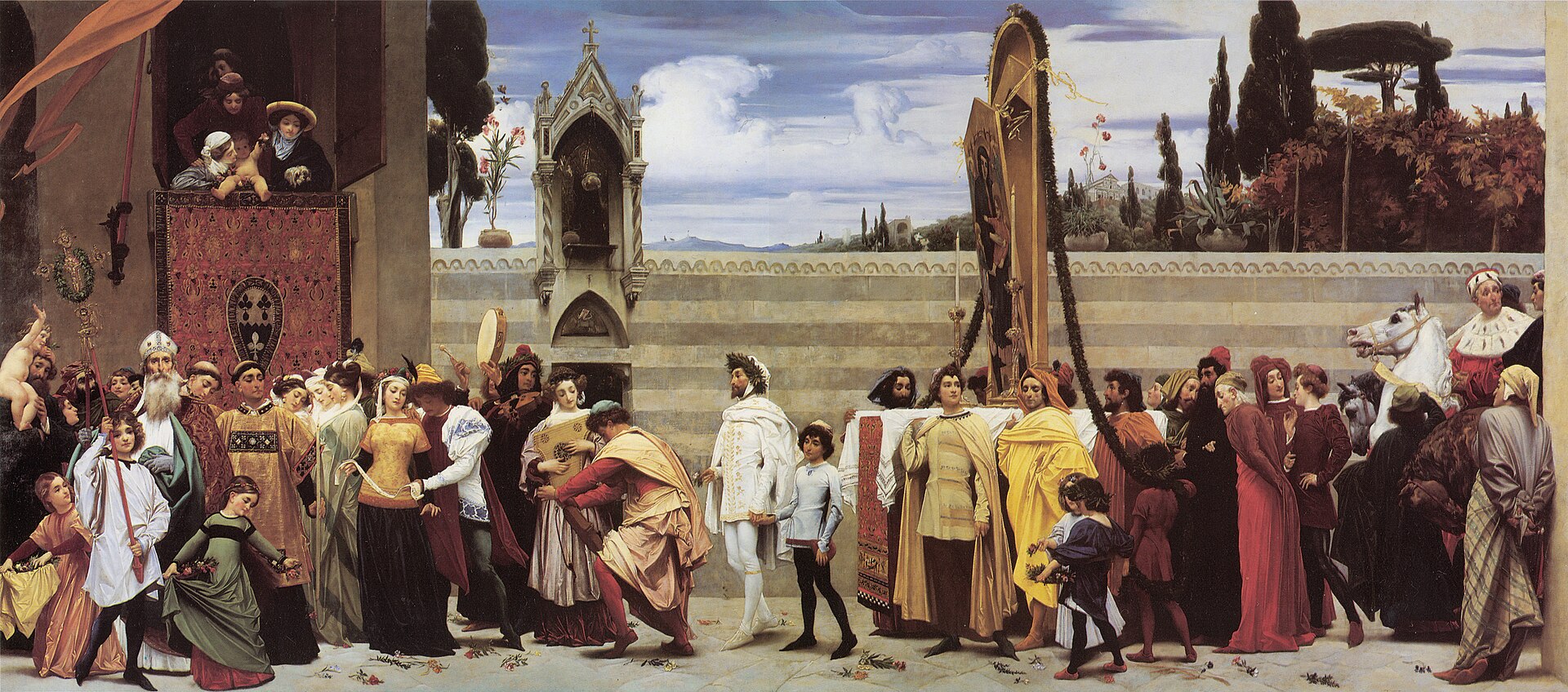 Leighton, Cimabue's Celebrated Madonna is carried in Procession through the Streets of Florence
