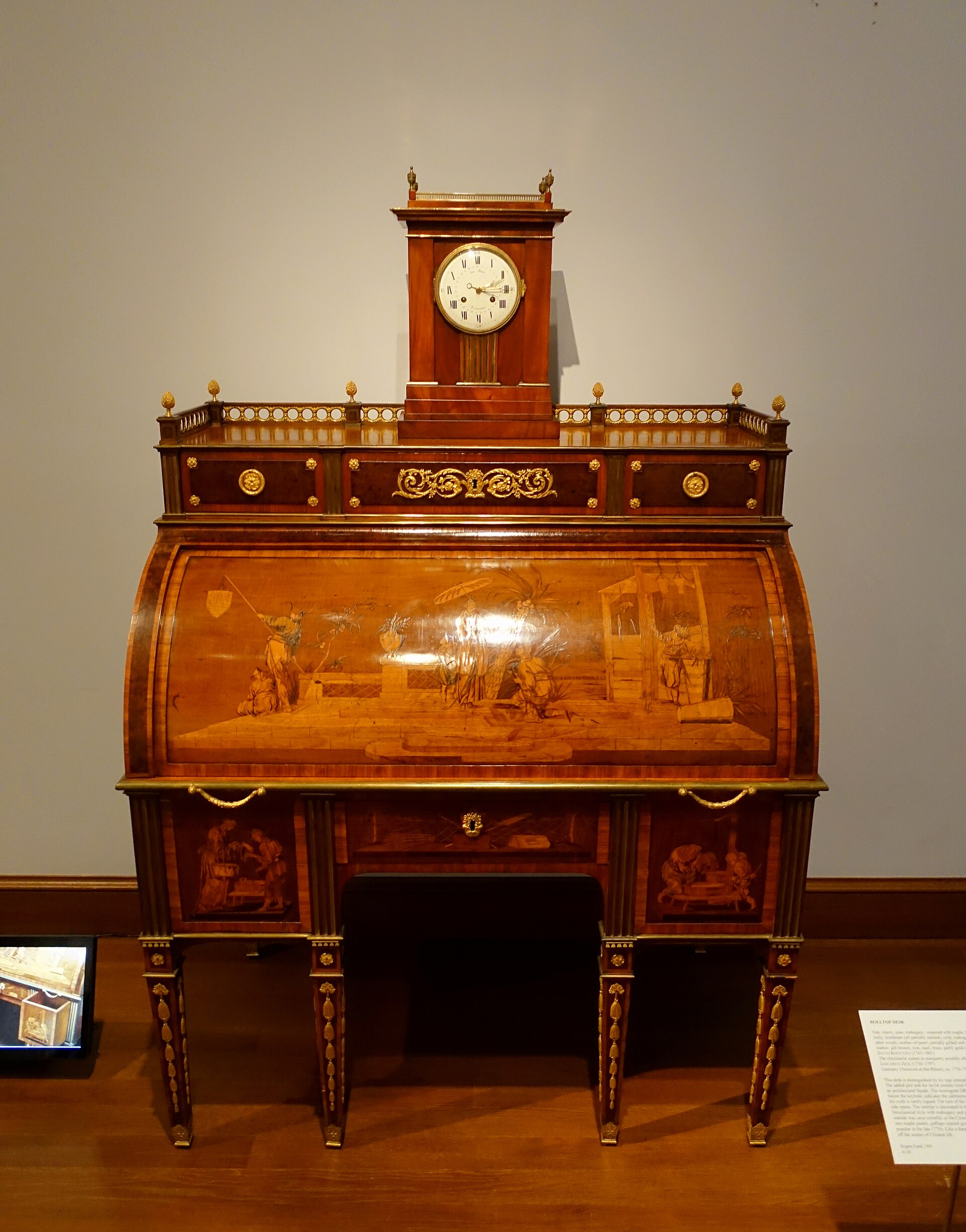 Rolltop desk, c. 1776-1778