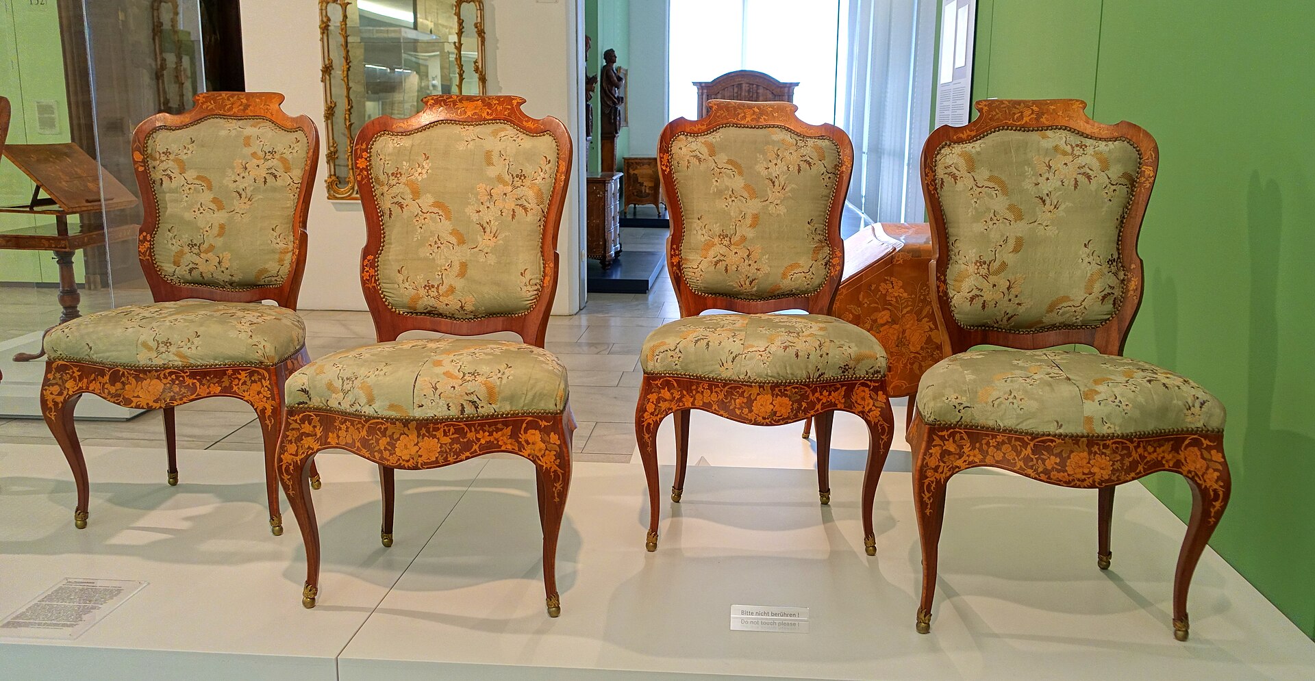 Four upholstered chairs, 1765-1768