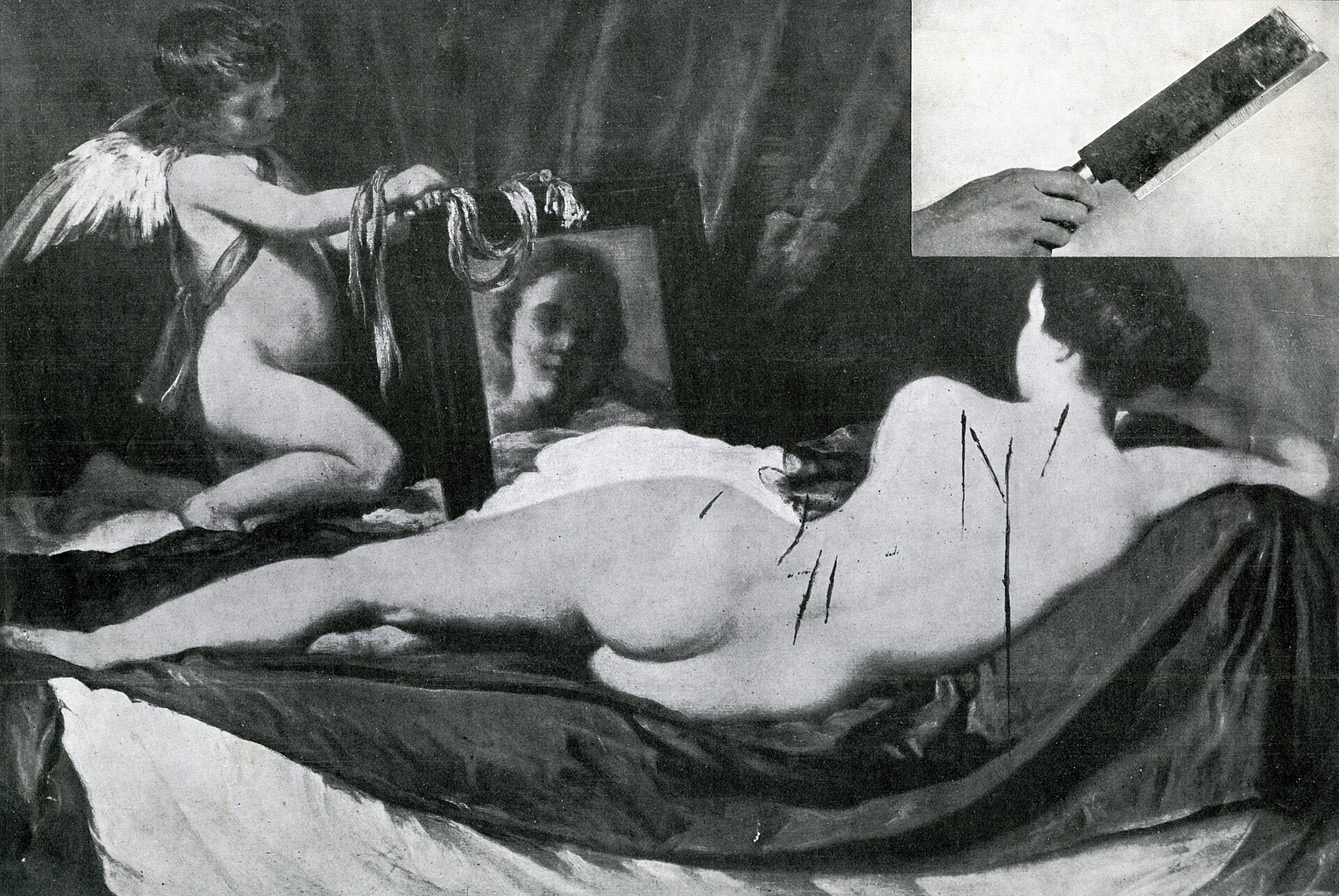 The Rokeby Venus after the 1914 attack