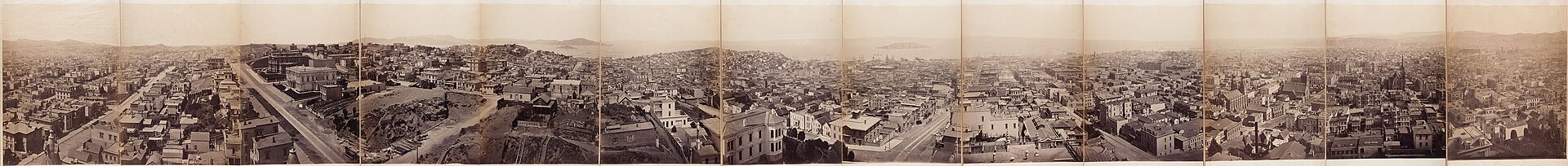 Panorama of San Francisco from California Street Hill, 1878