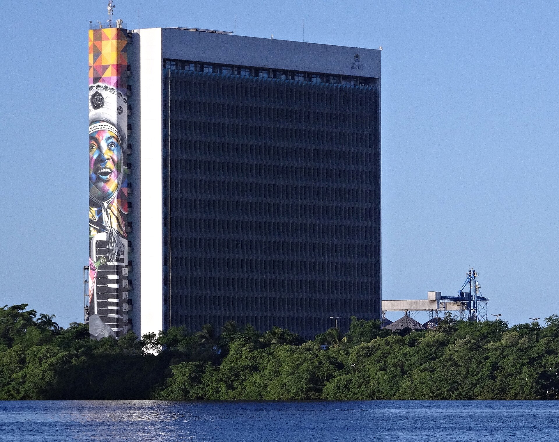 Luiz Gonzaga on the Prefeitura do Recife tower, 2016