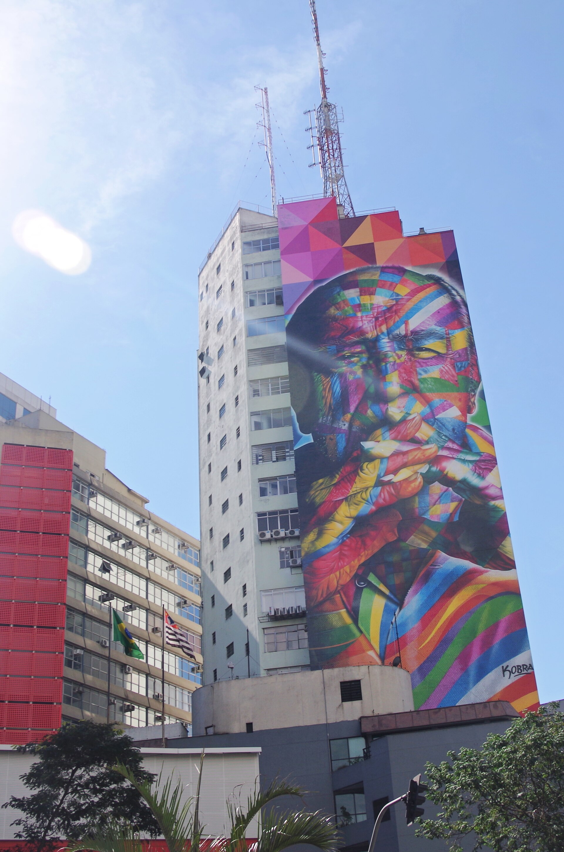 Oscar Niemeyer as painted, August 2013