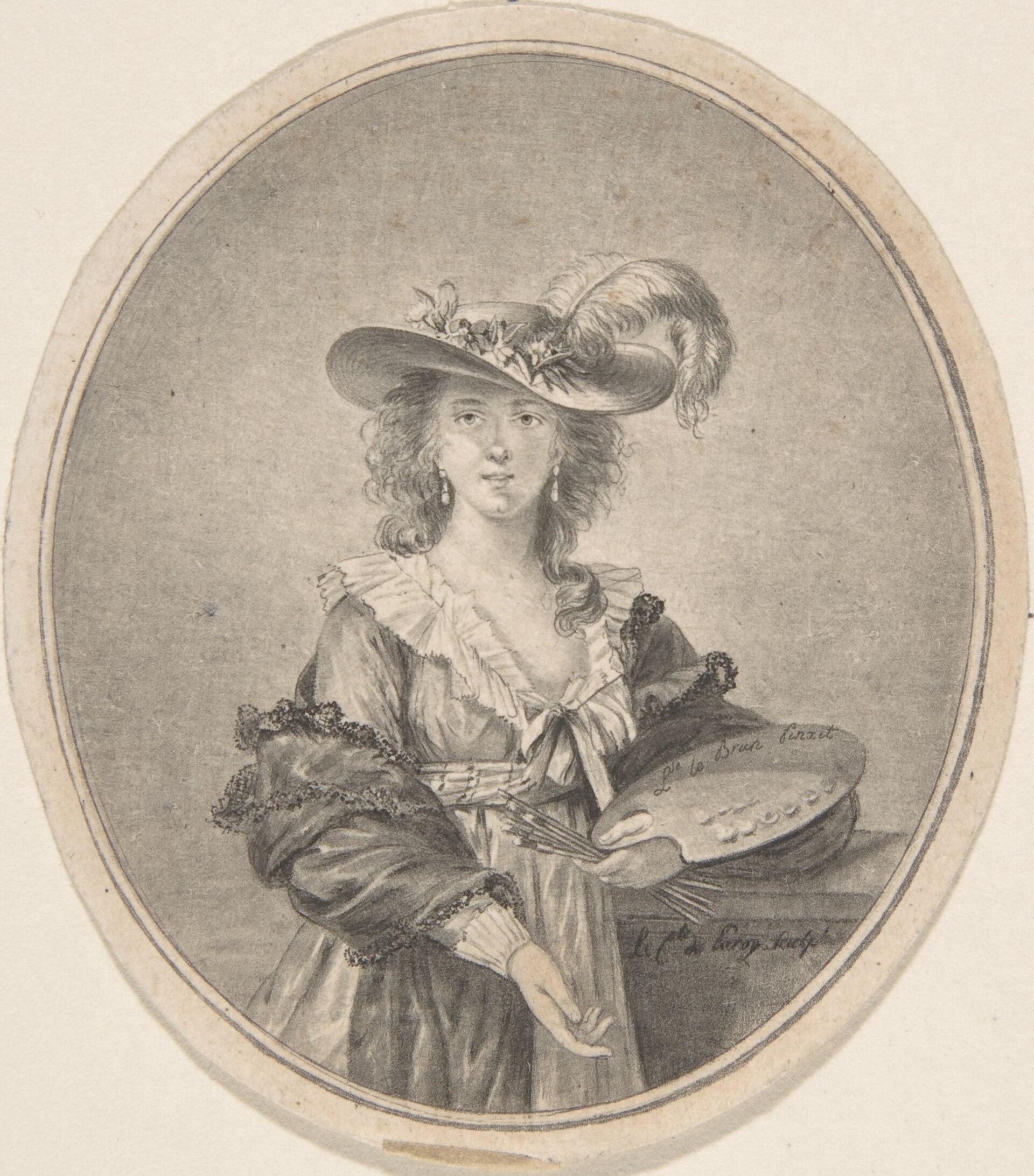 Portrait of Vigee-Lebrun, after the artist
