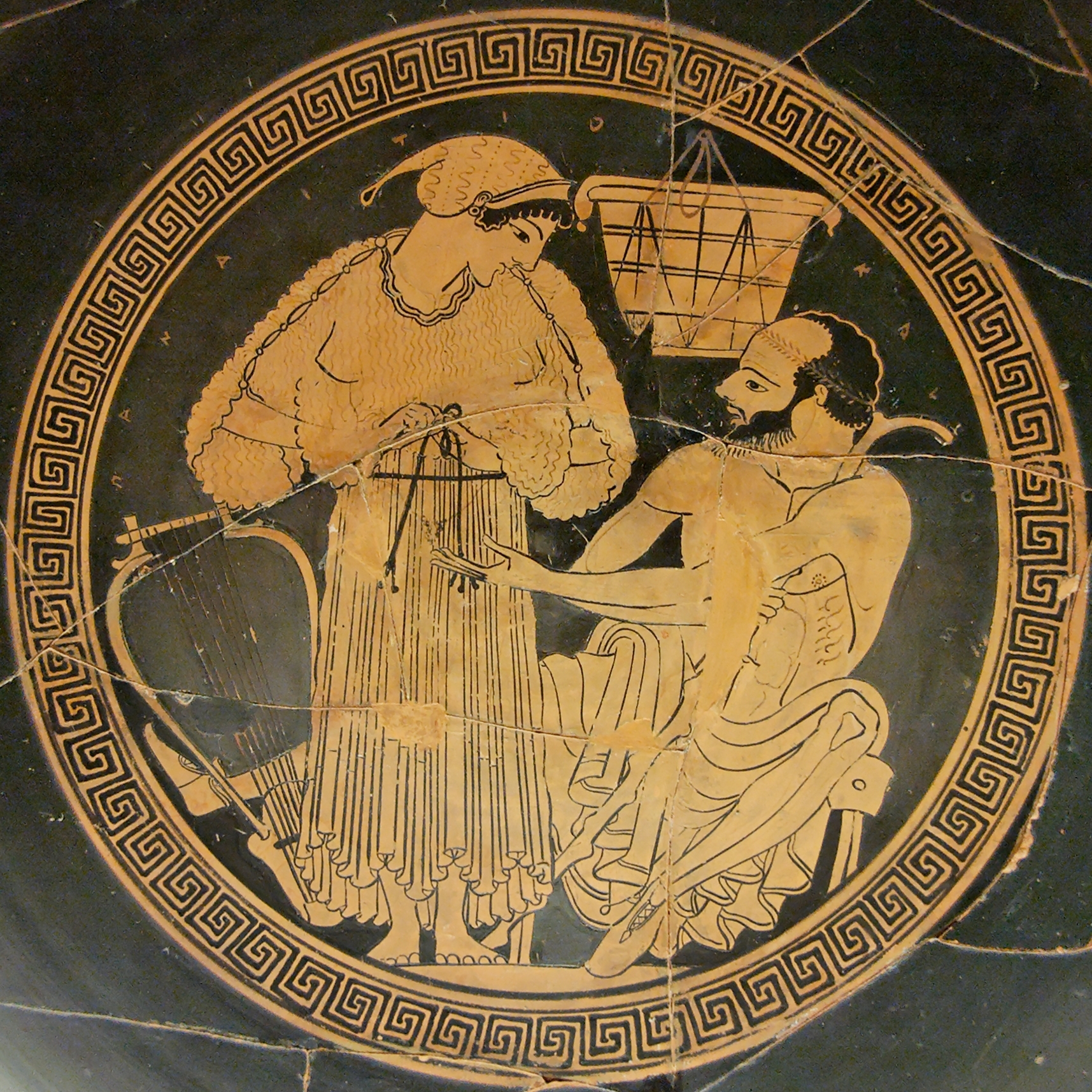 Tondo of a cup potted by Euphronios and painted by Onesimos