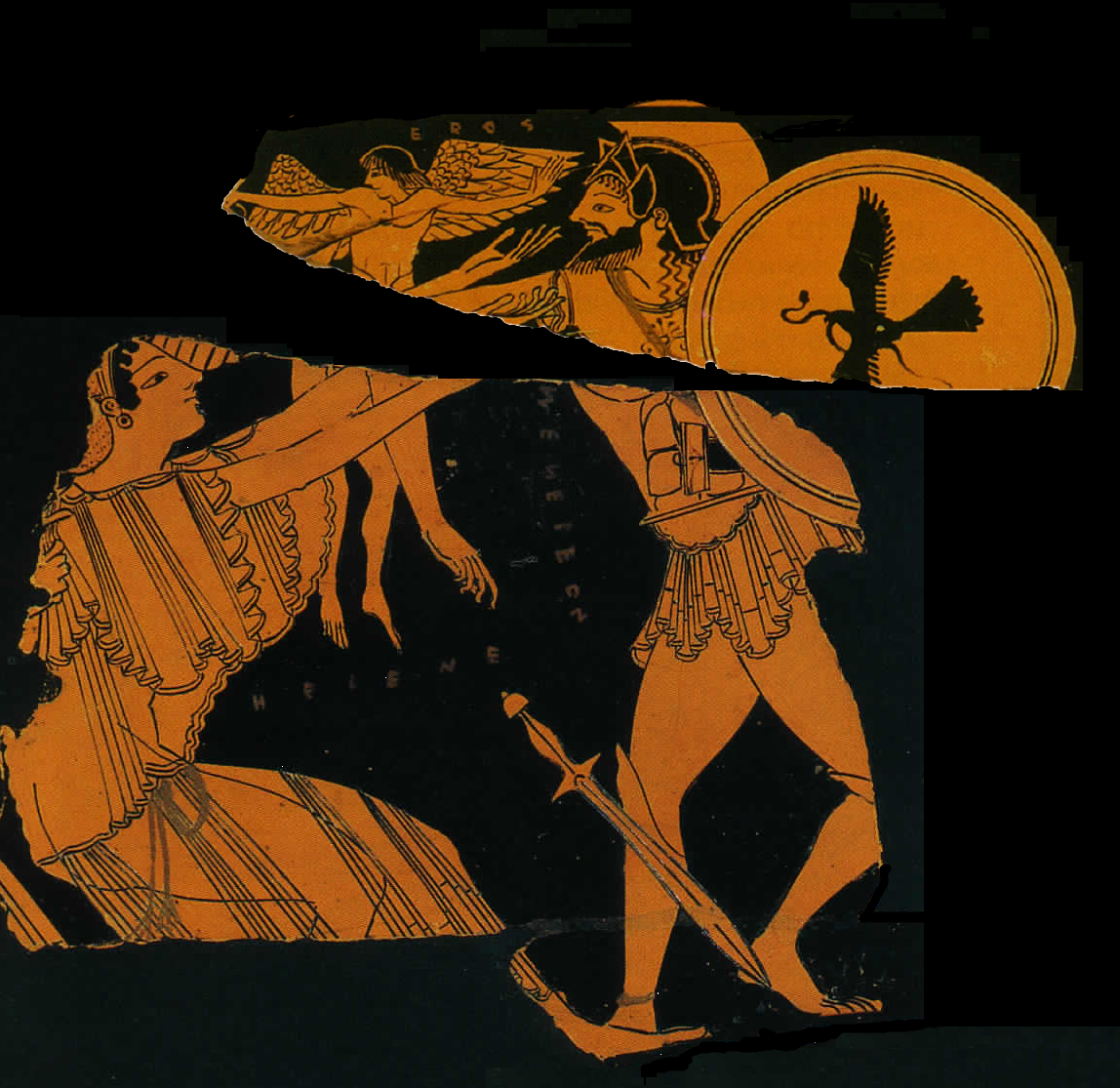 Menelaos and Helen, from the cup returned by the Getty