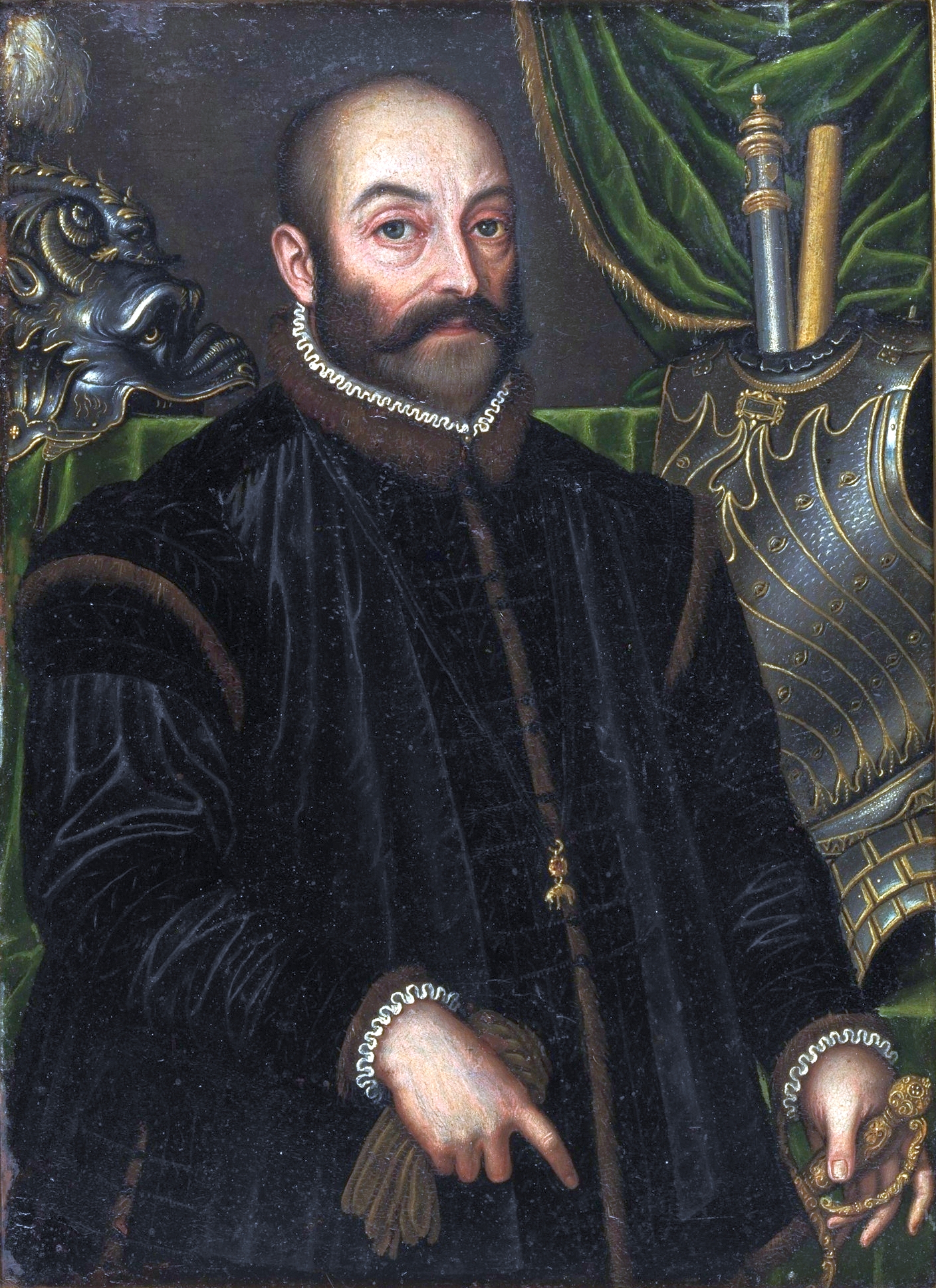 Guidobaldo II della Rovere, Duke of Urbino, With his Armor by Filippo Negroli