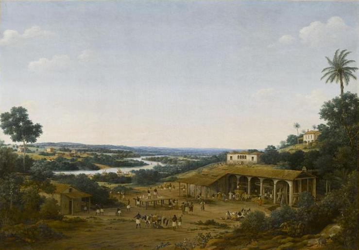 A sugar mill driven by water