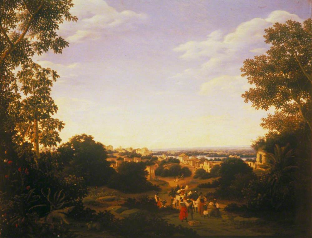 Brazilian Landscape with Native Figures