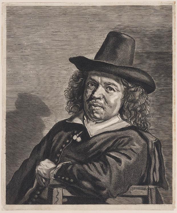Jonas Suyderhoef after Frans Hals, portrait of Frans Post