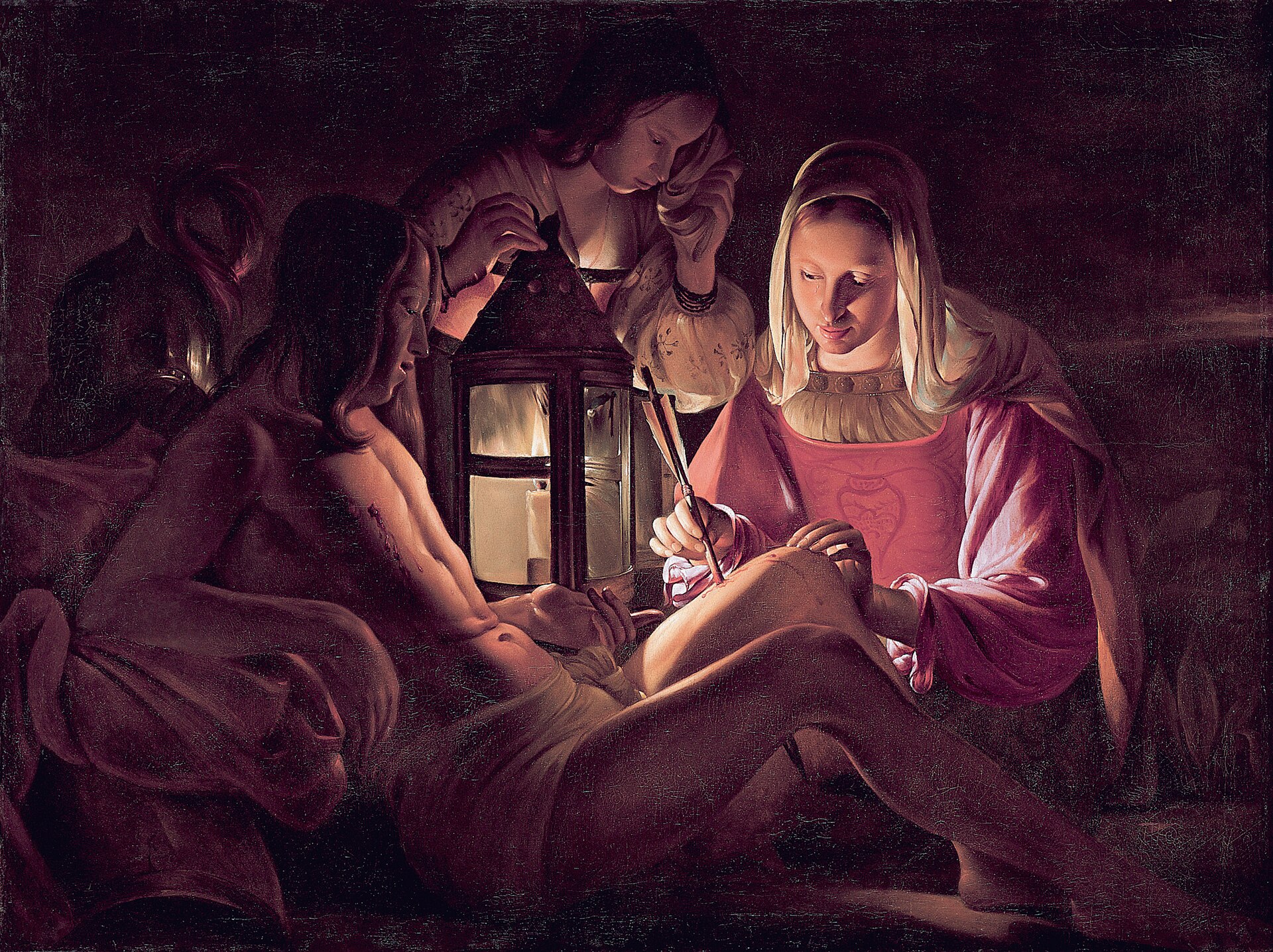 Saint Sebastian Tended by Irene (attributed)