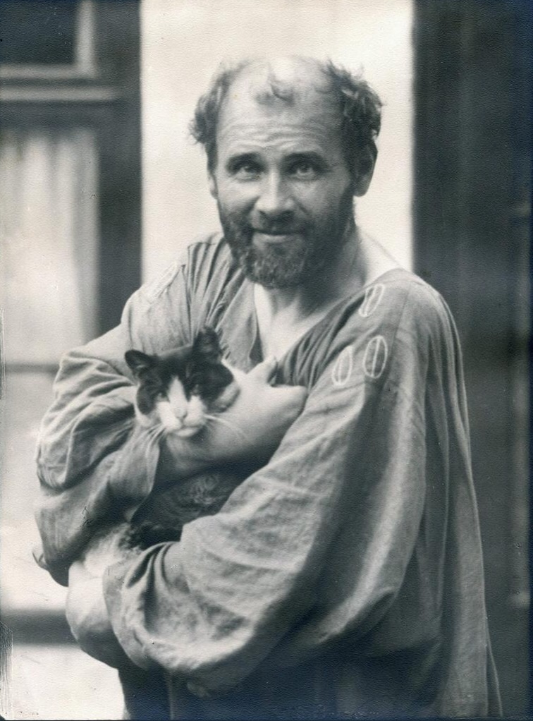 Gustav Klimt photographed by Moriz Nahr