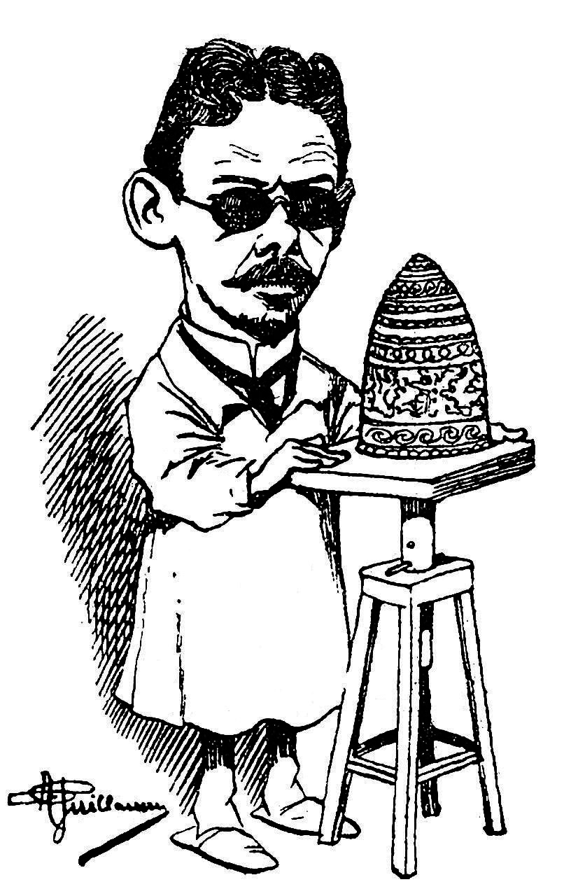 Rouchomovsky, caricatured by Albert Guillaume