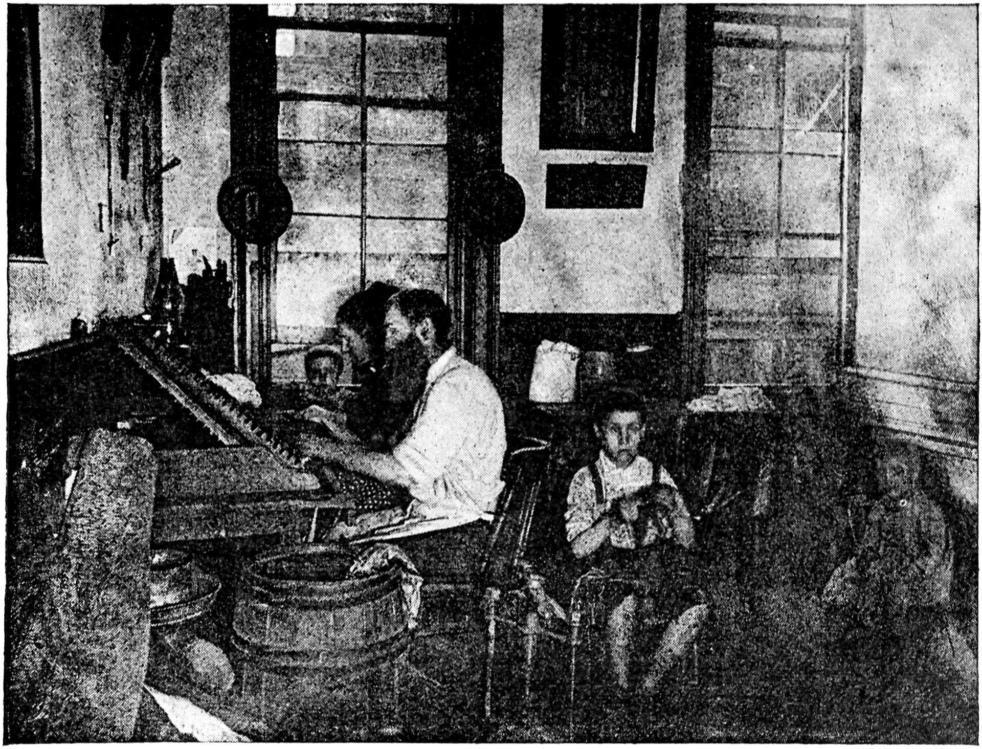 Bohemian Cigarmakers at Work in their Tenement