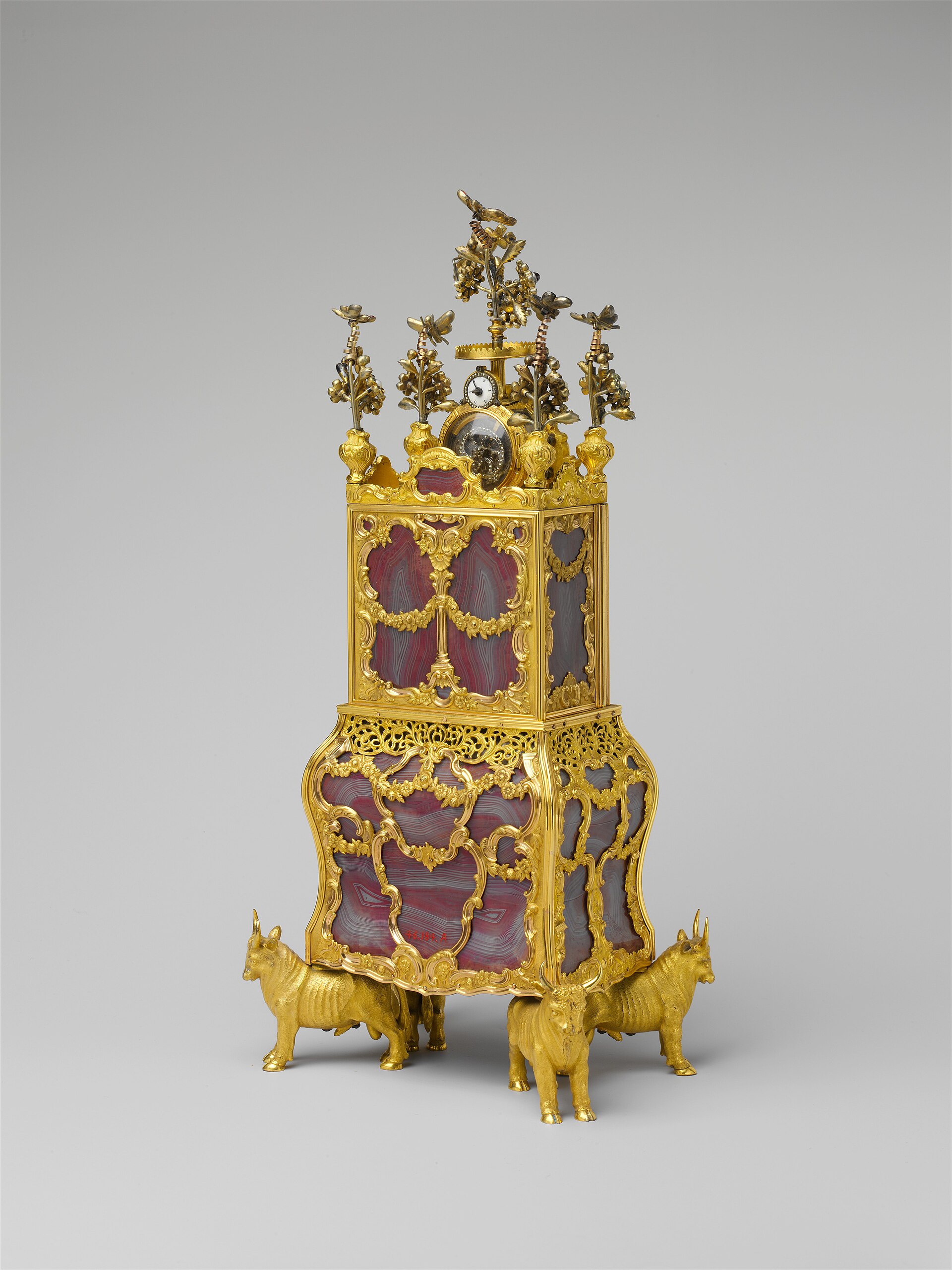 Miniature secretary incorporating a watch
