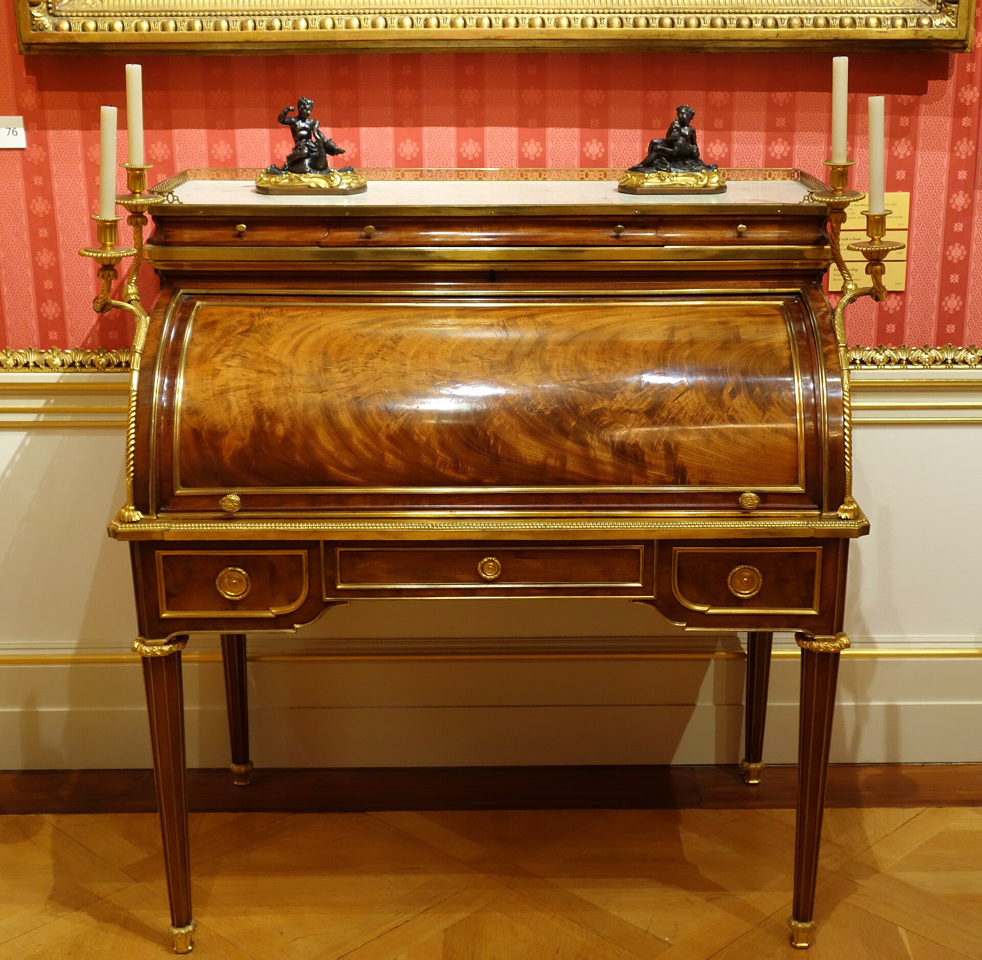 Cylinder desk, about 1785