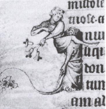 Marginal drollery, folio 157 verso