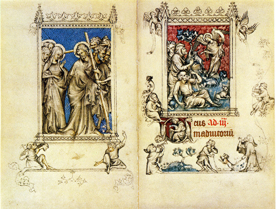 The Road to Calvary facing the Annunciation to the Shepherds