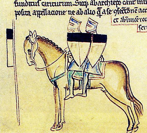 Two knights on one horse, the Templar emblem