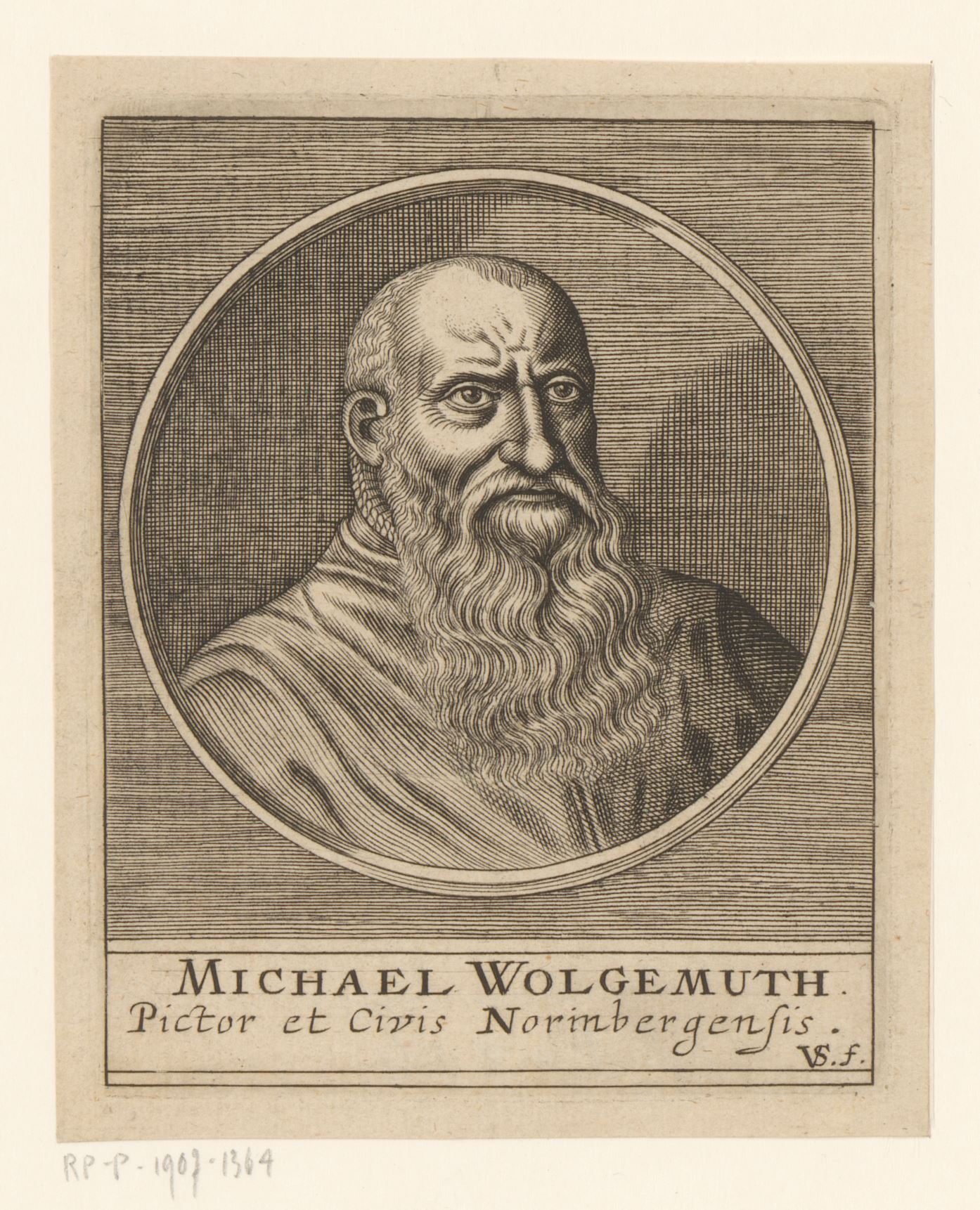 Portrait of Michael Wolgemut, print