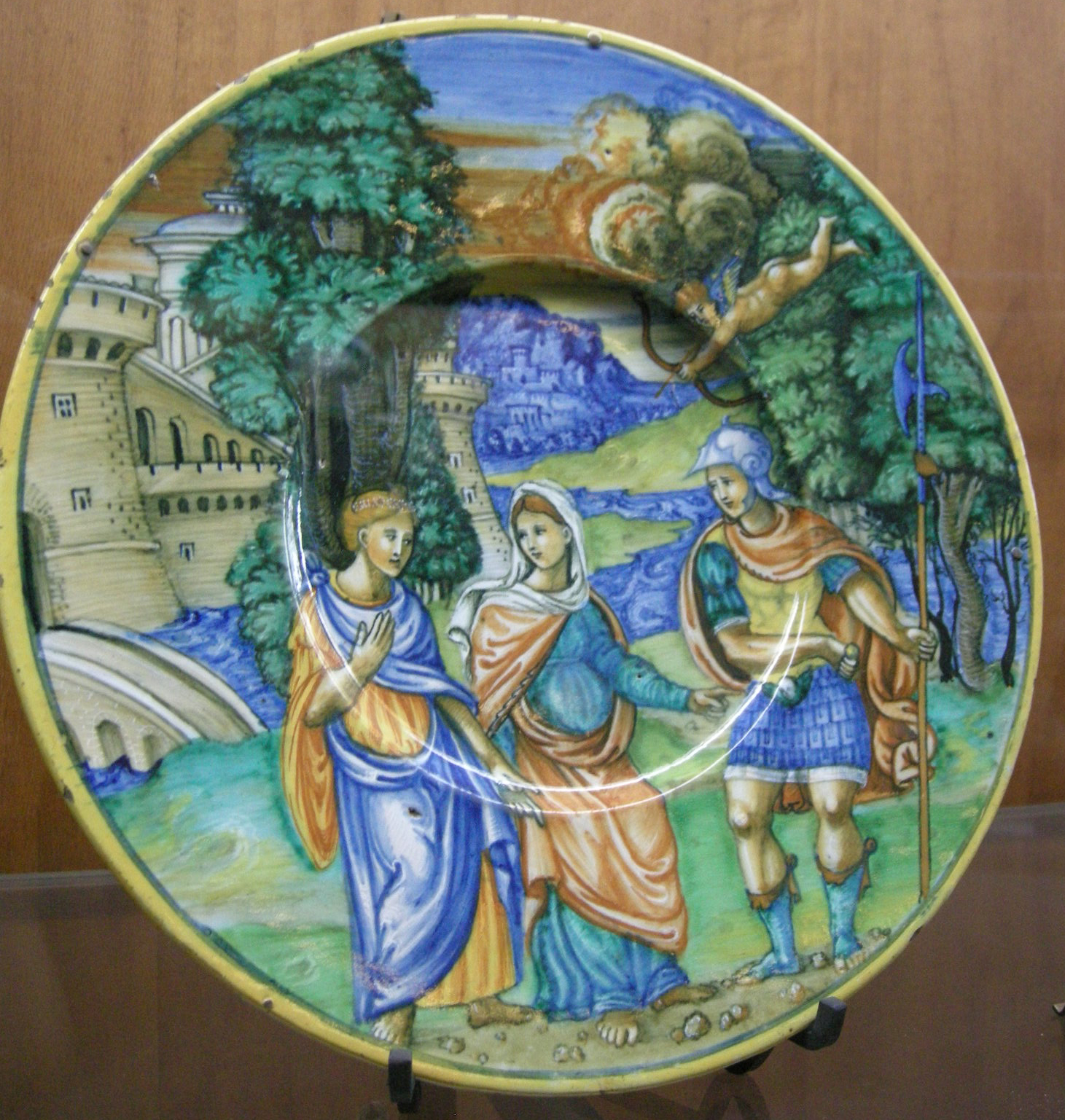 Plate with Dido and Aeneas