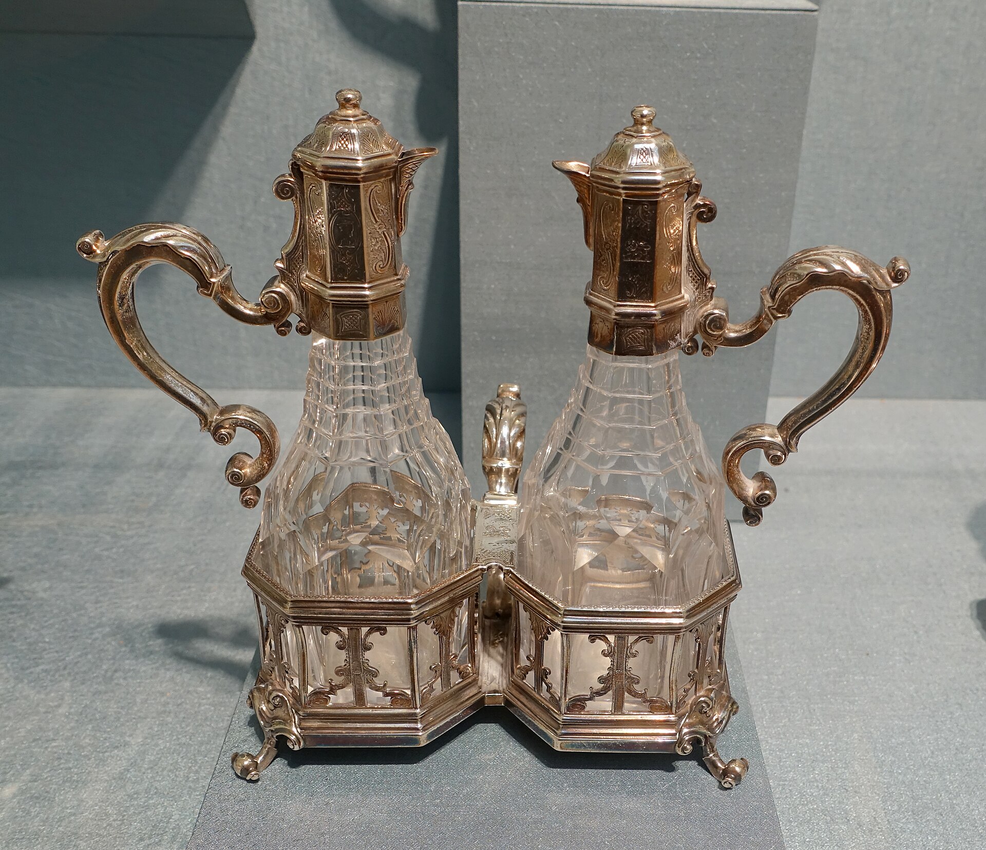 A cruet stand of about 1733