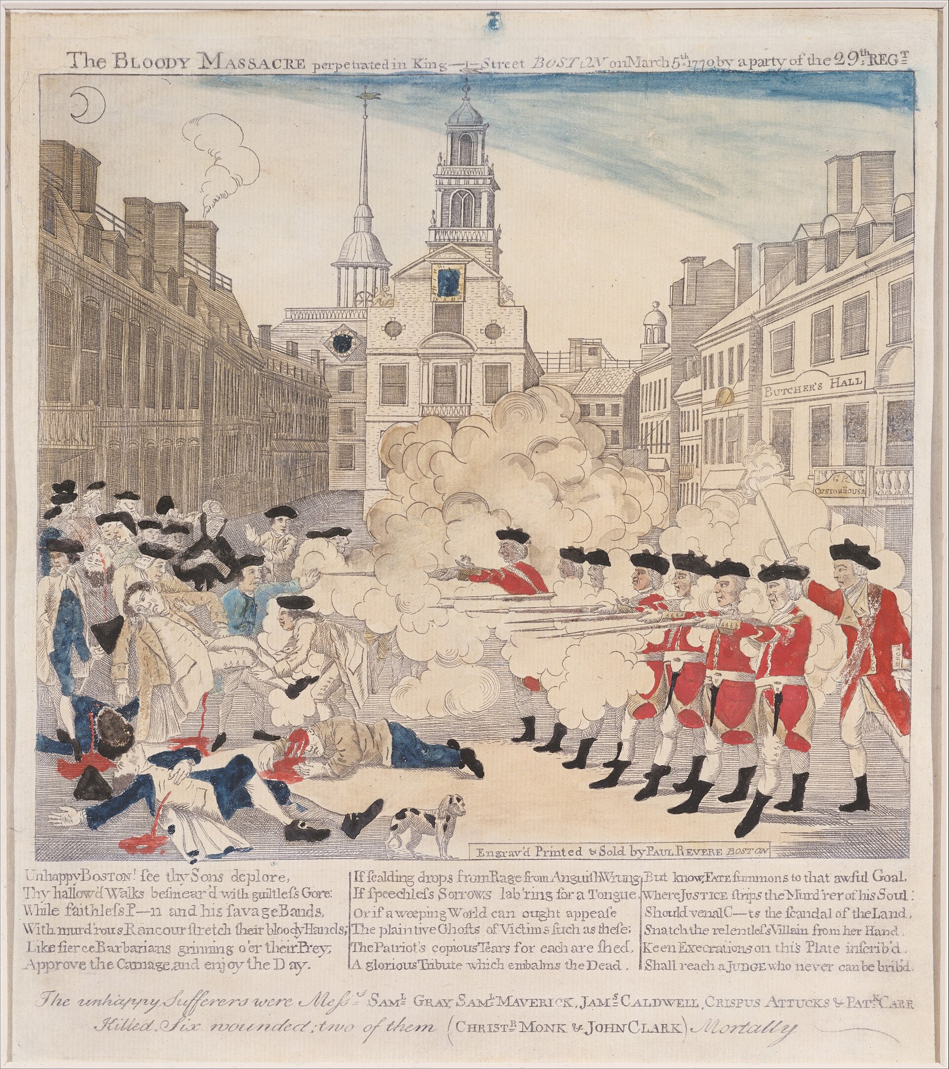 Paul Revere, The Bloody Massacre, 1770