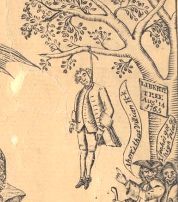 Paul Revere, A View of the Year 1765, detail