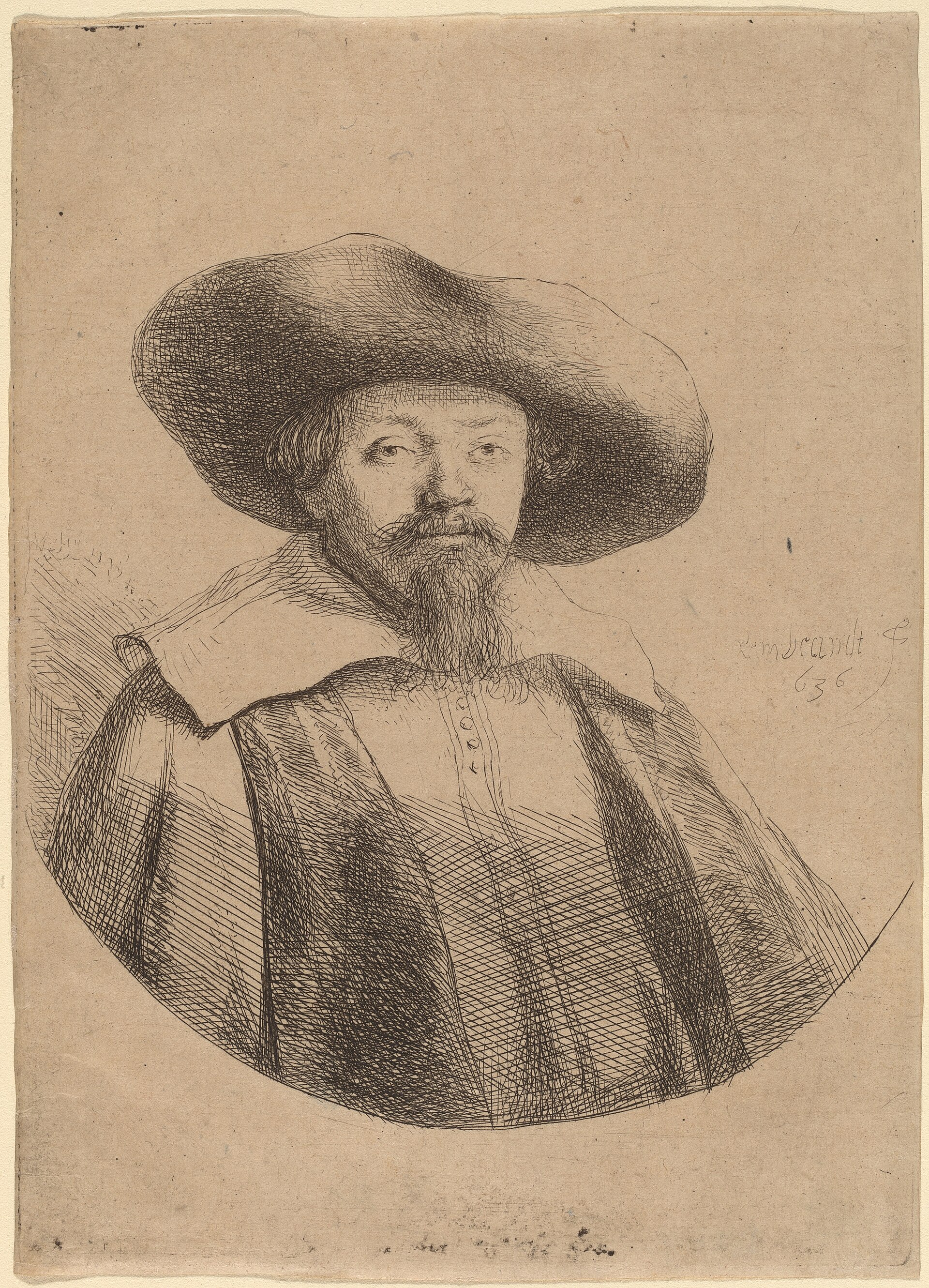 Etching of 1636, Bartsch 269, formerly called Menasseh ben Israel