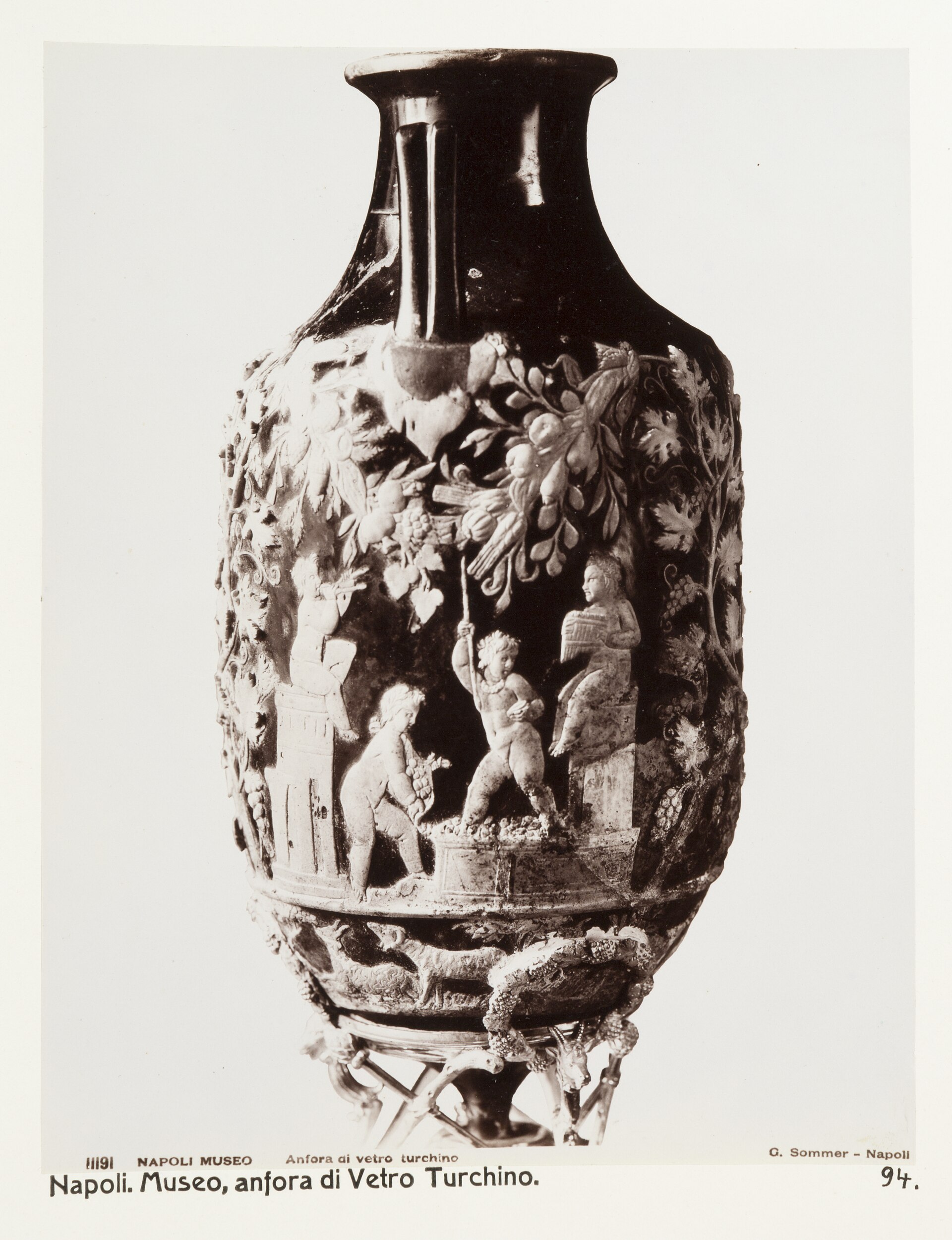 The Blue Vase from Pompeii, photographed by Giorgio Sommer