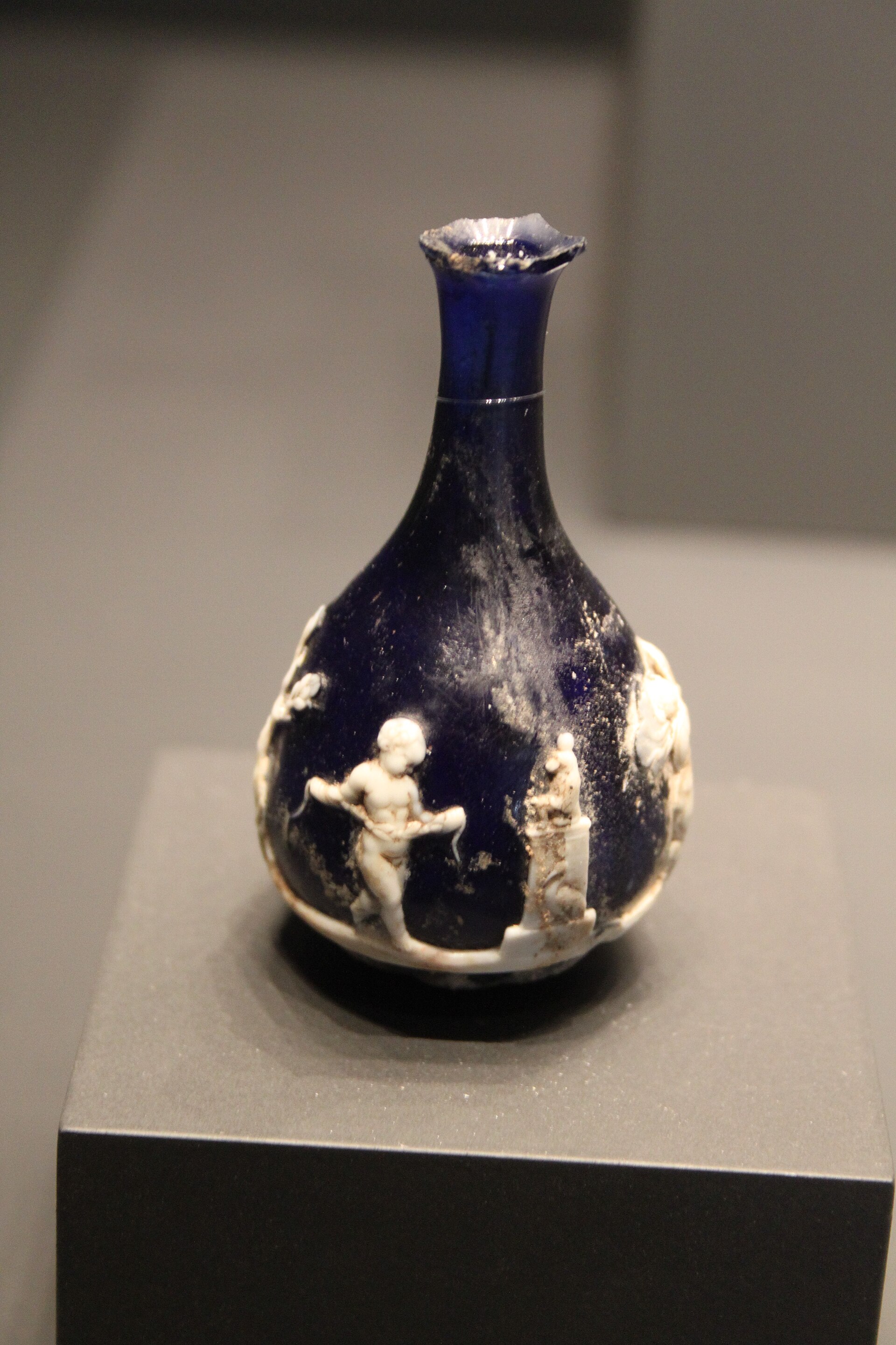 Roman cameo glass at the Getty Villa, about 25 BC to AD 25