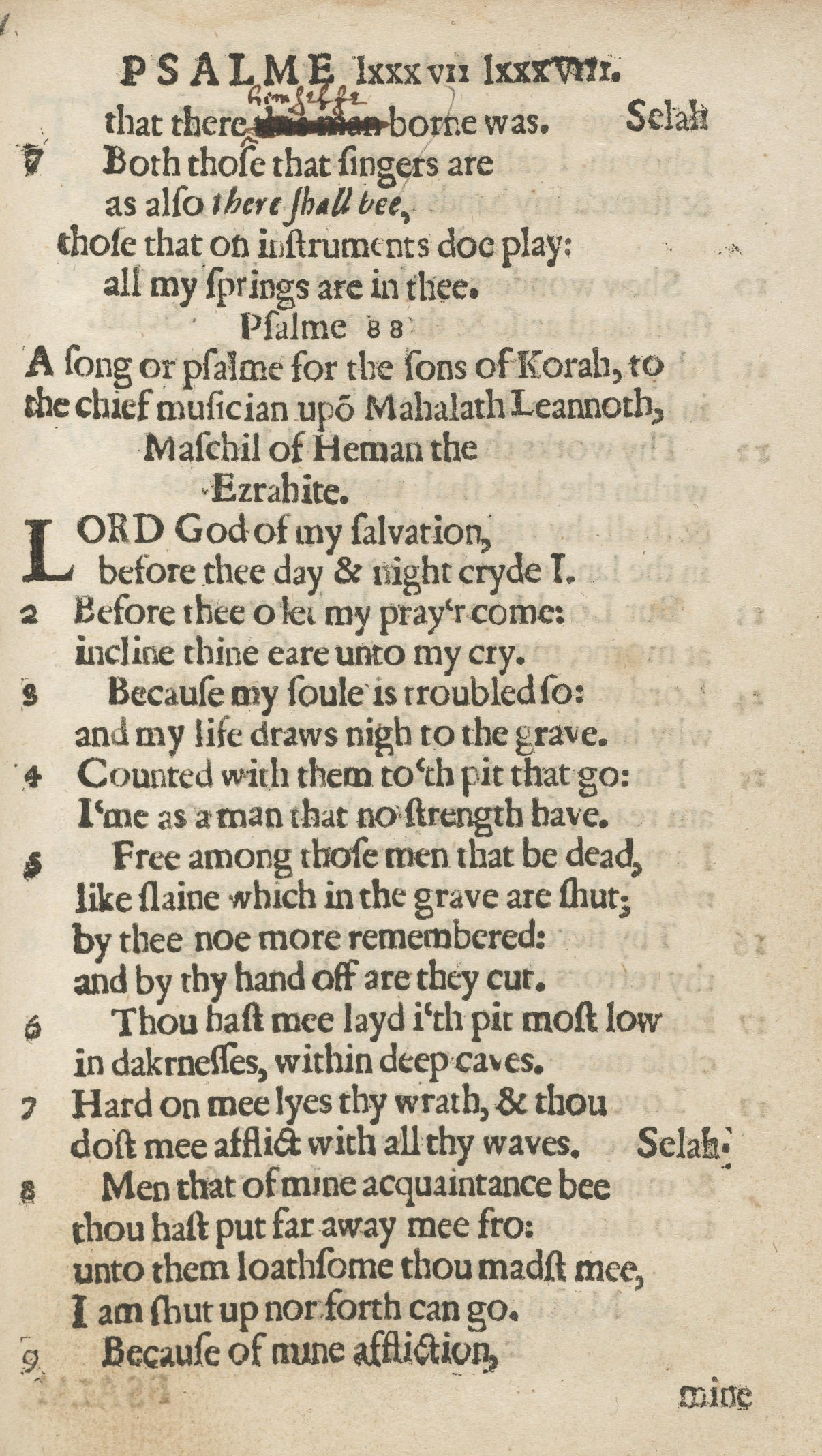 A page of text, the Houghton (Harvard) copy