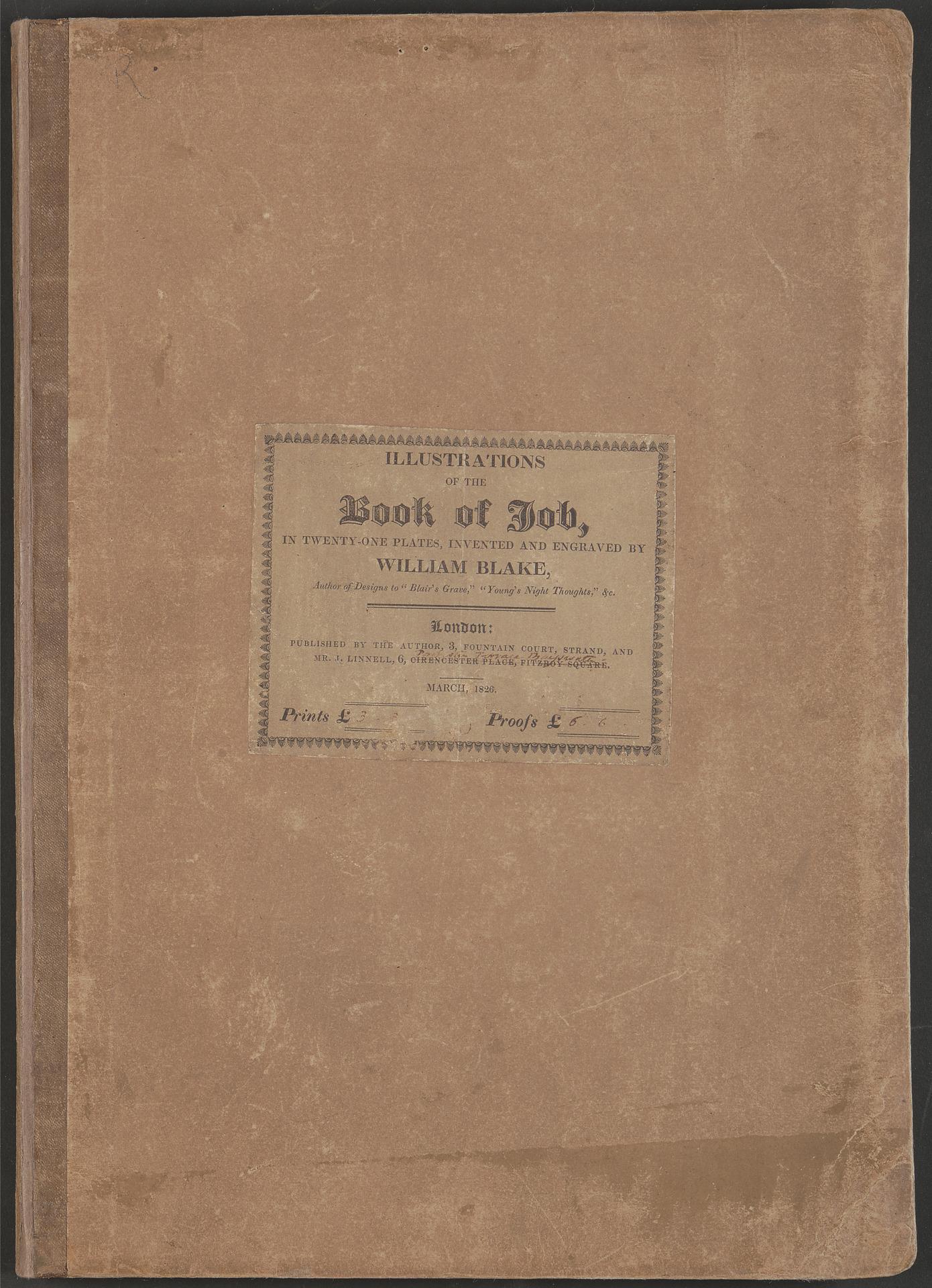 Illustrations of the Book of Job, title plate