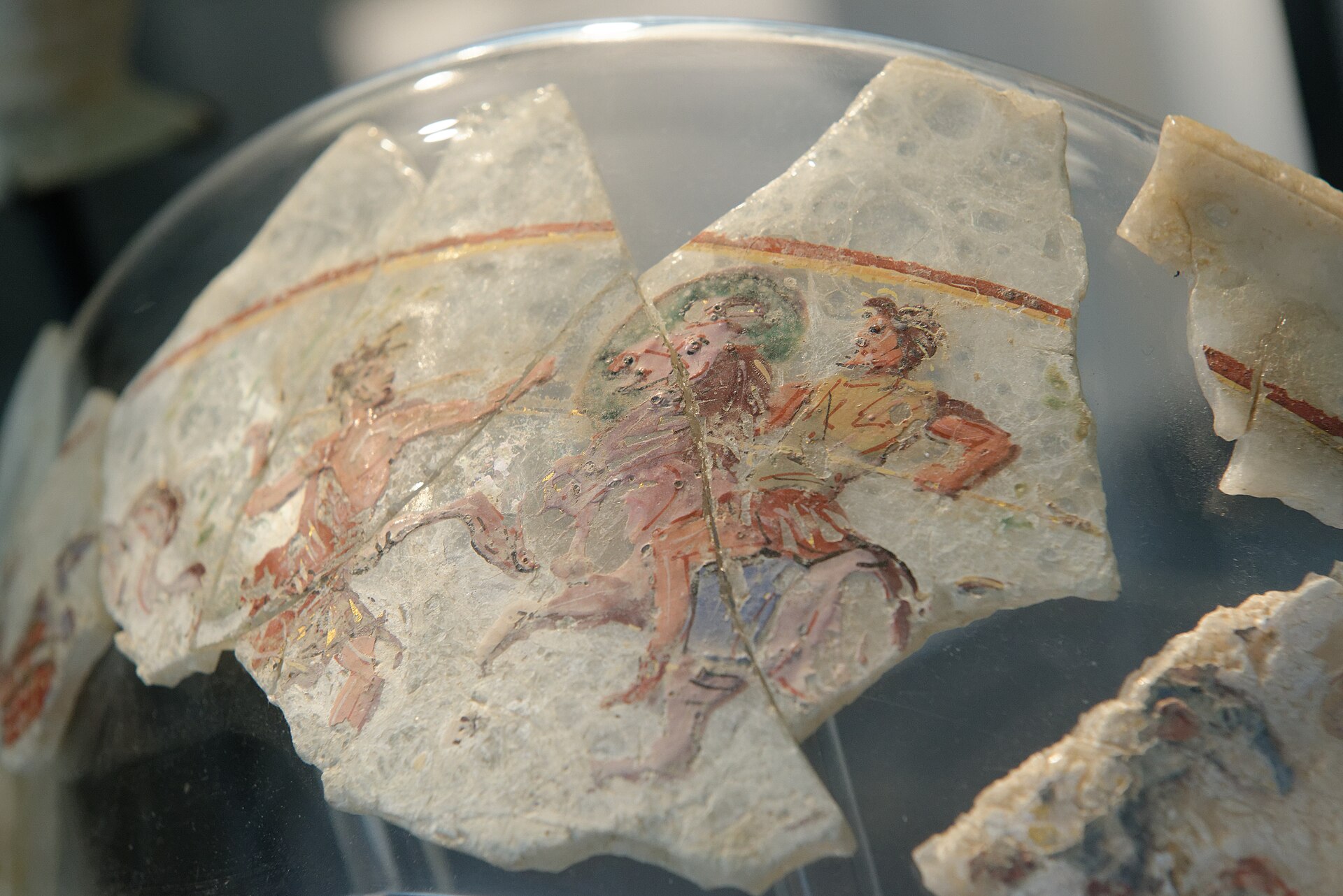 Bowl fragments with combat scenes, Begram hoard