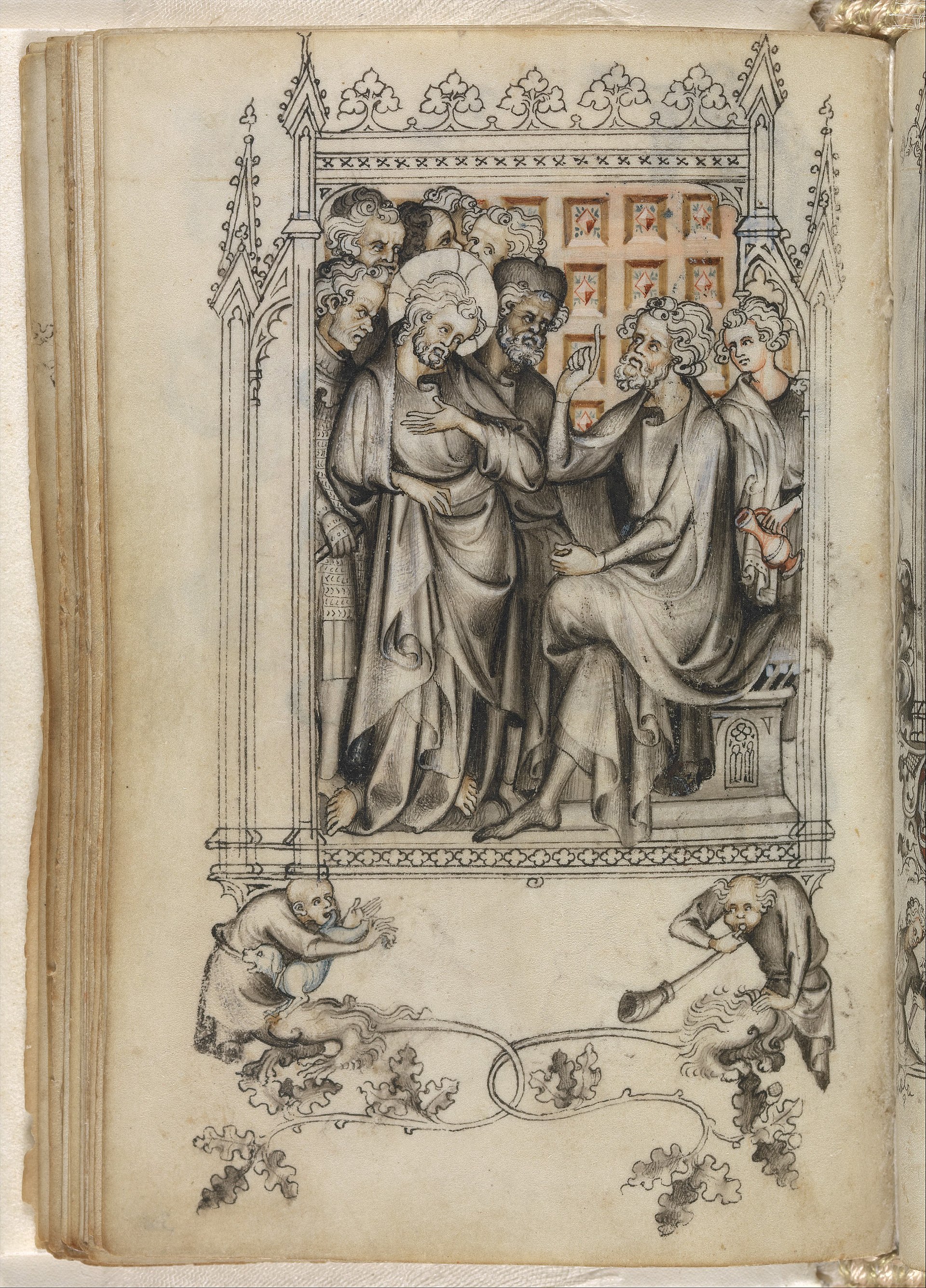 Christ before Pilate, folio 34v
