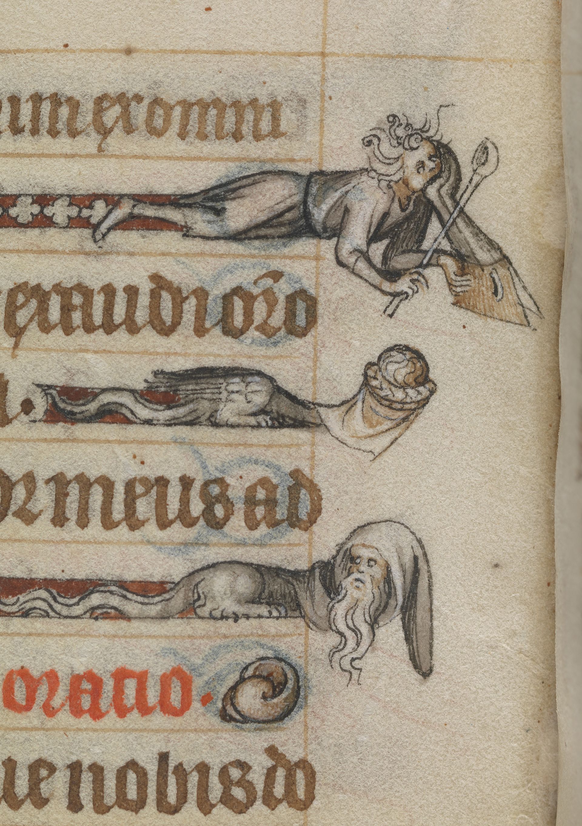 Marginal drollery, folio 158v (detail)