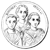 The medallion as drawn by Garrucci, 1858