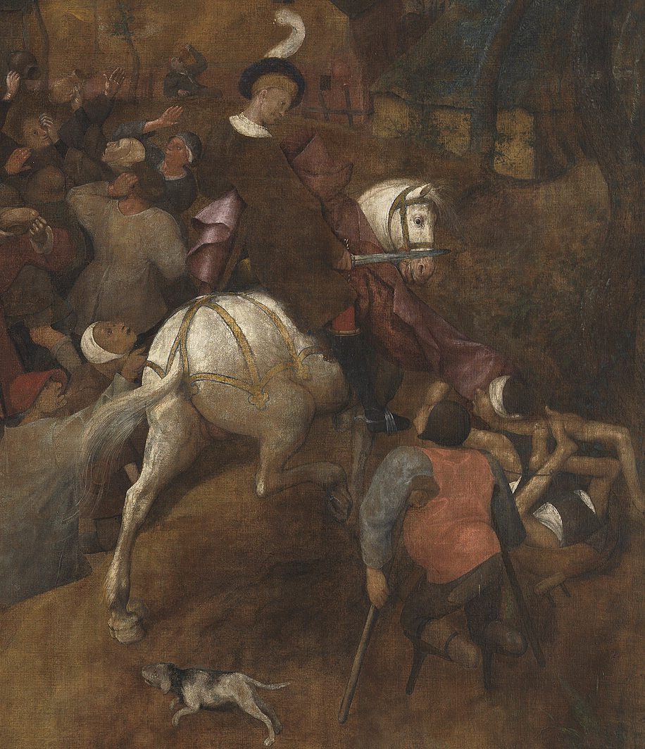 Saint Martin dividing his cloak, detail