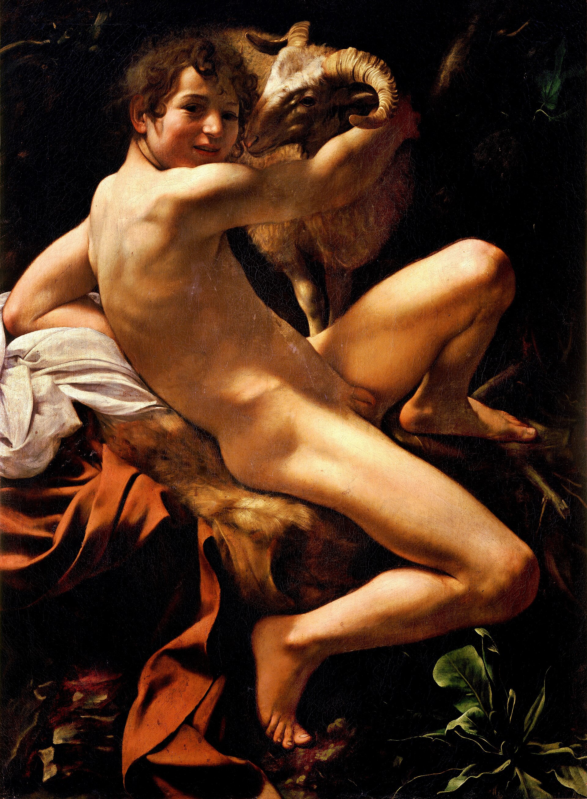Caravaggio, Saint John the Baptist (Youth with a Ram)
