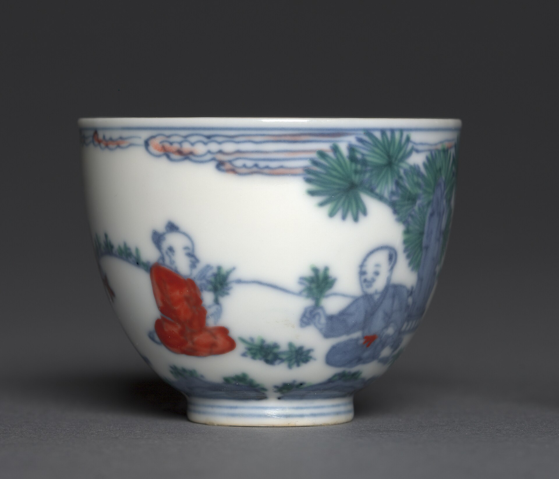 Wine Cup with Children at Play, Chenghua mark and period