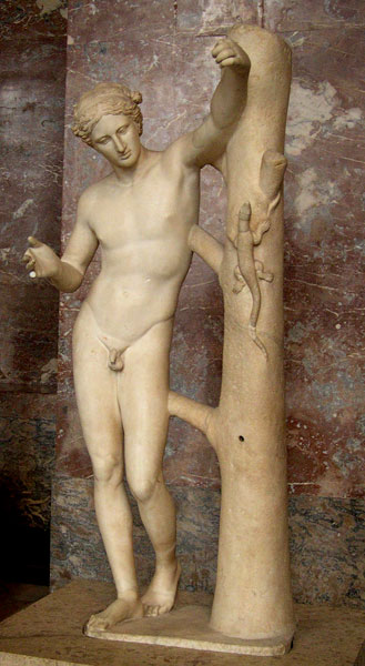 The Louvre marble Sauroktonos (NOT this object)