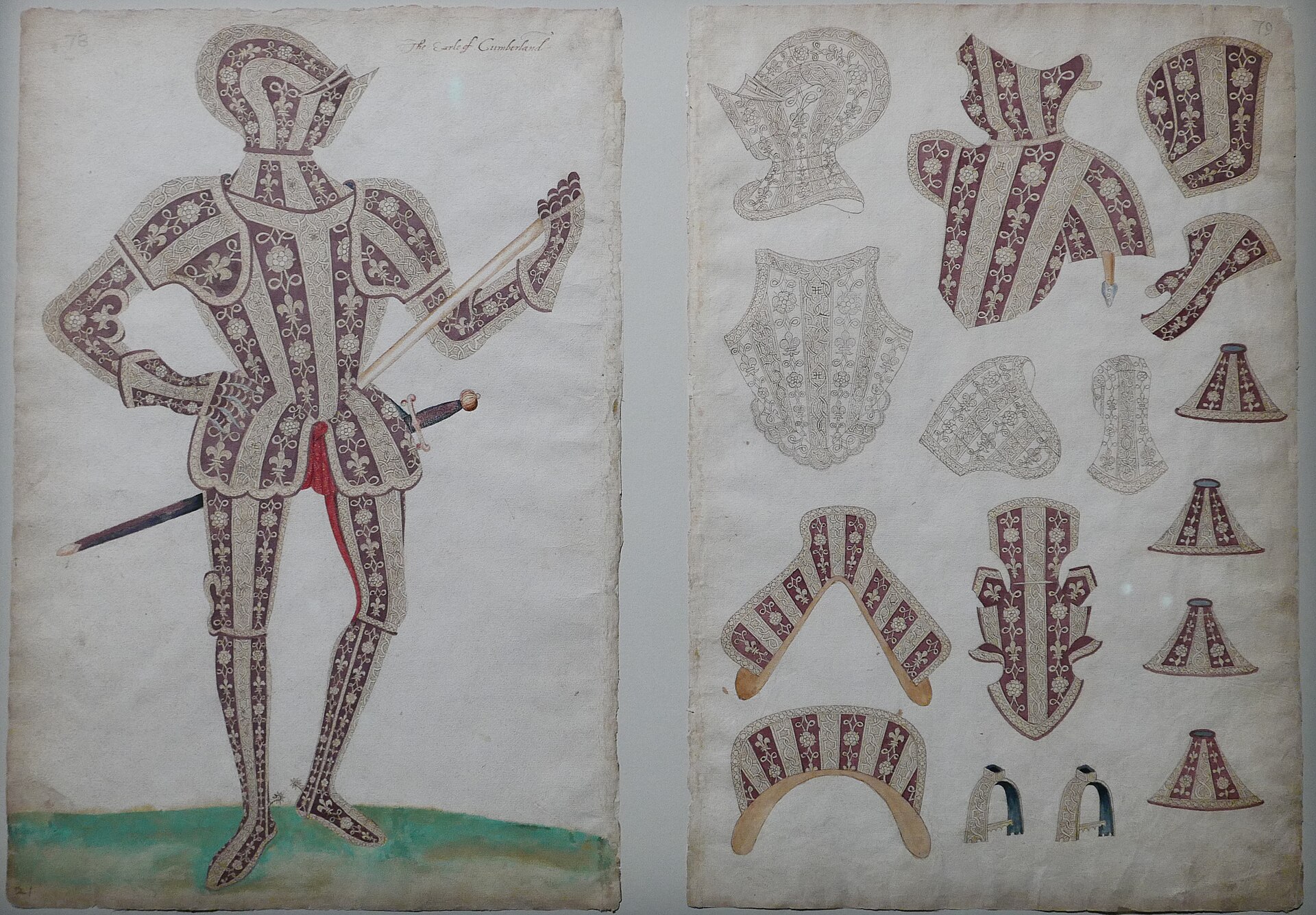 The workshop design for Clifford's garniture, Almain Armourer's Album